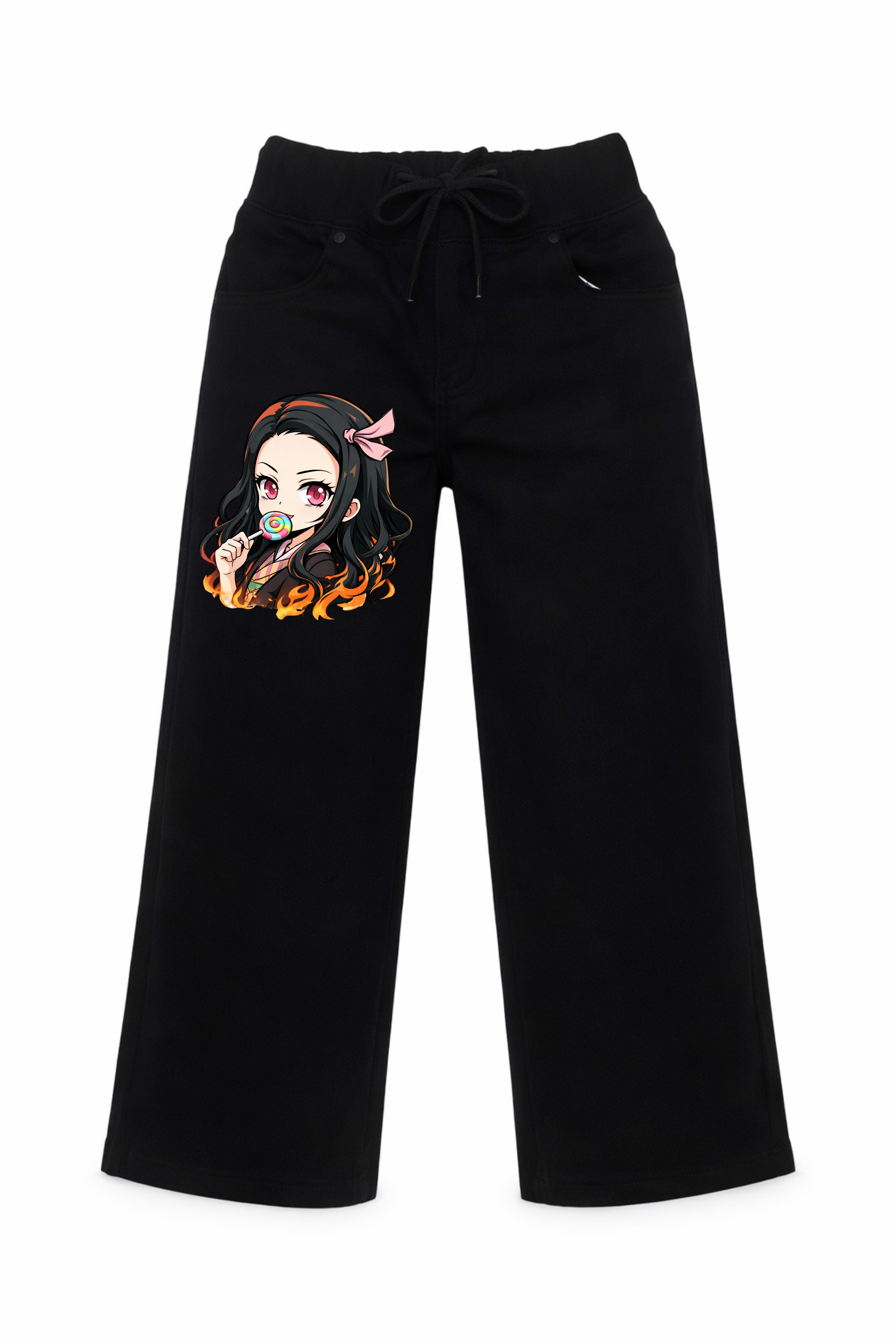 Sweet Flame Graphic Denim Jeans