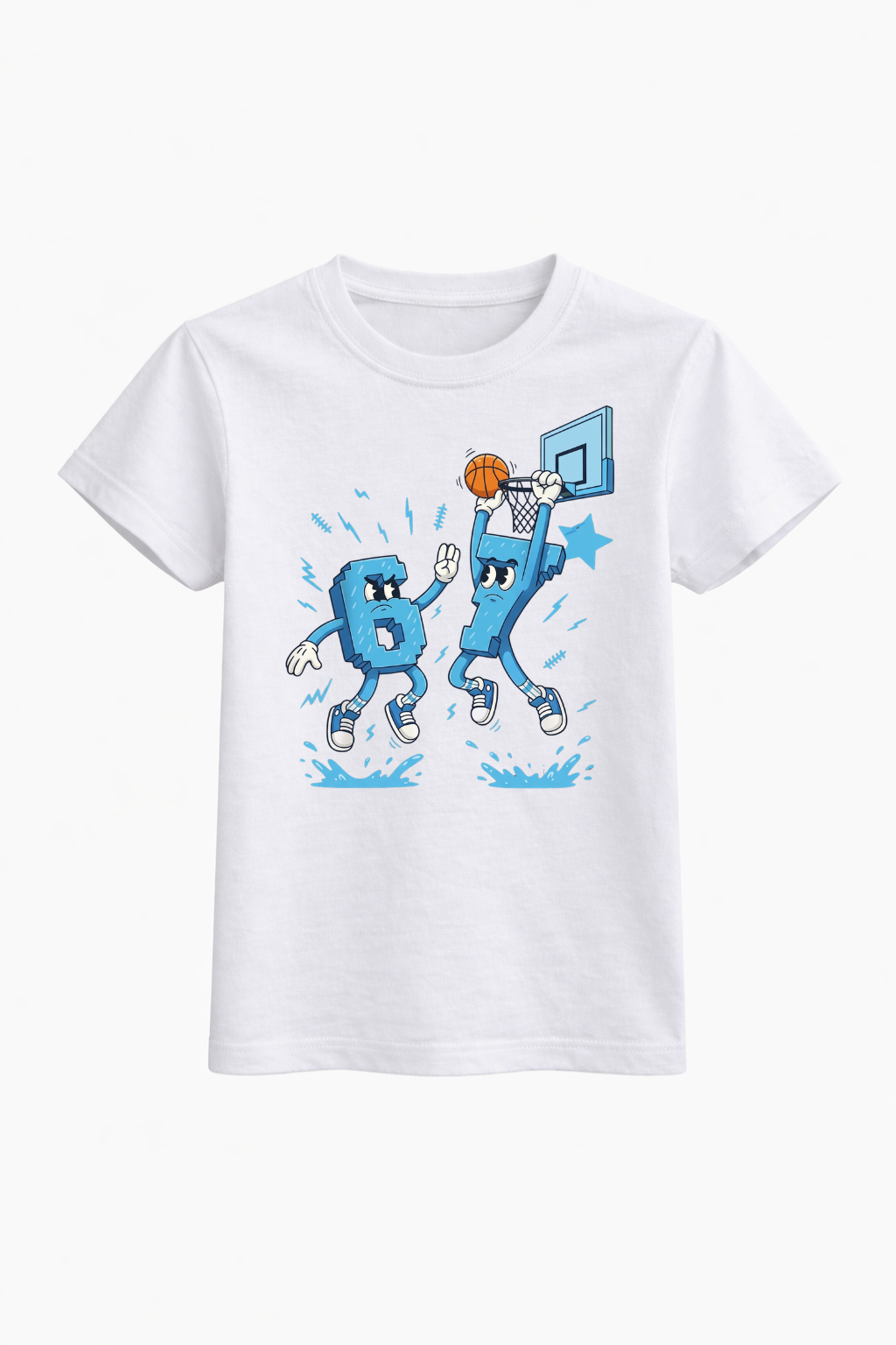 6 7 Basketball Birthday Tee