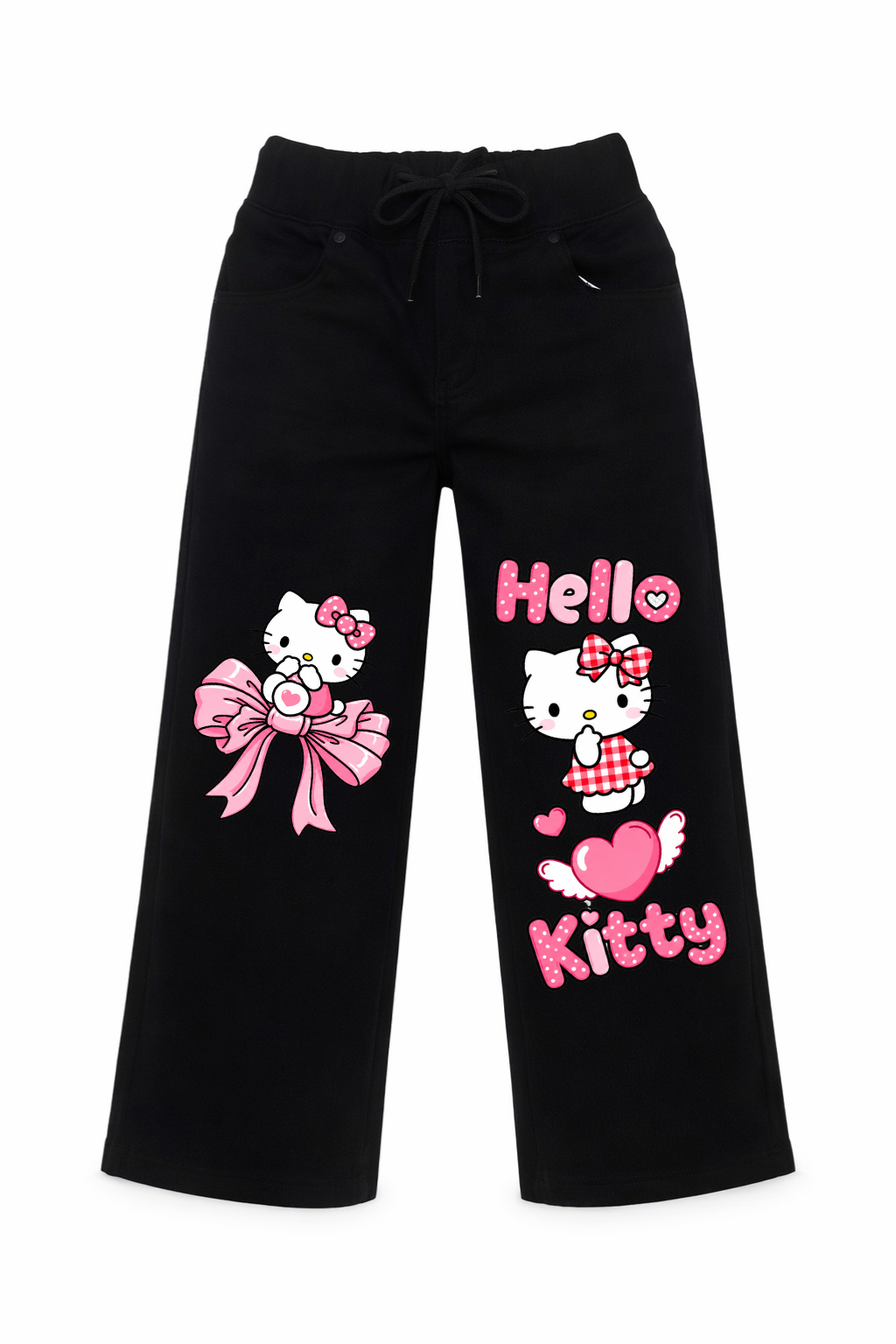Hello Kitty Pretty Bow Wide Leg Jeans