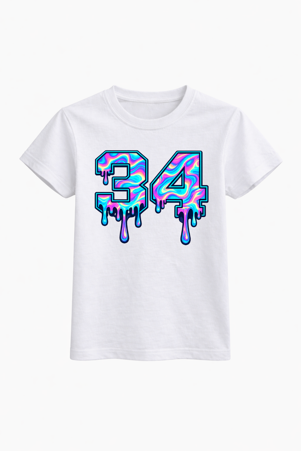 Three Four Digital Paint Print Tee