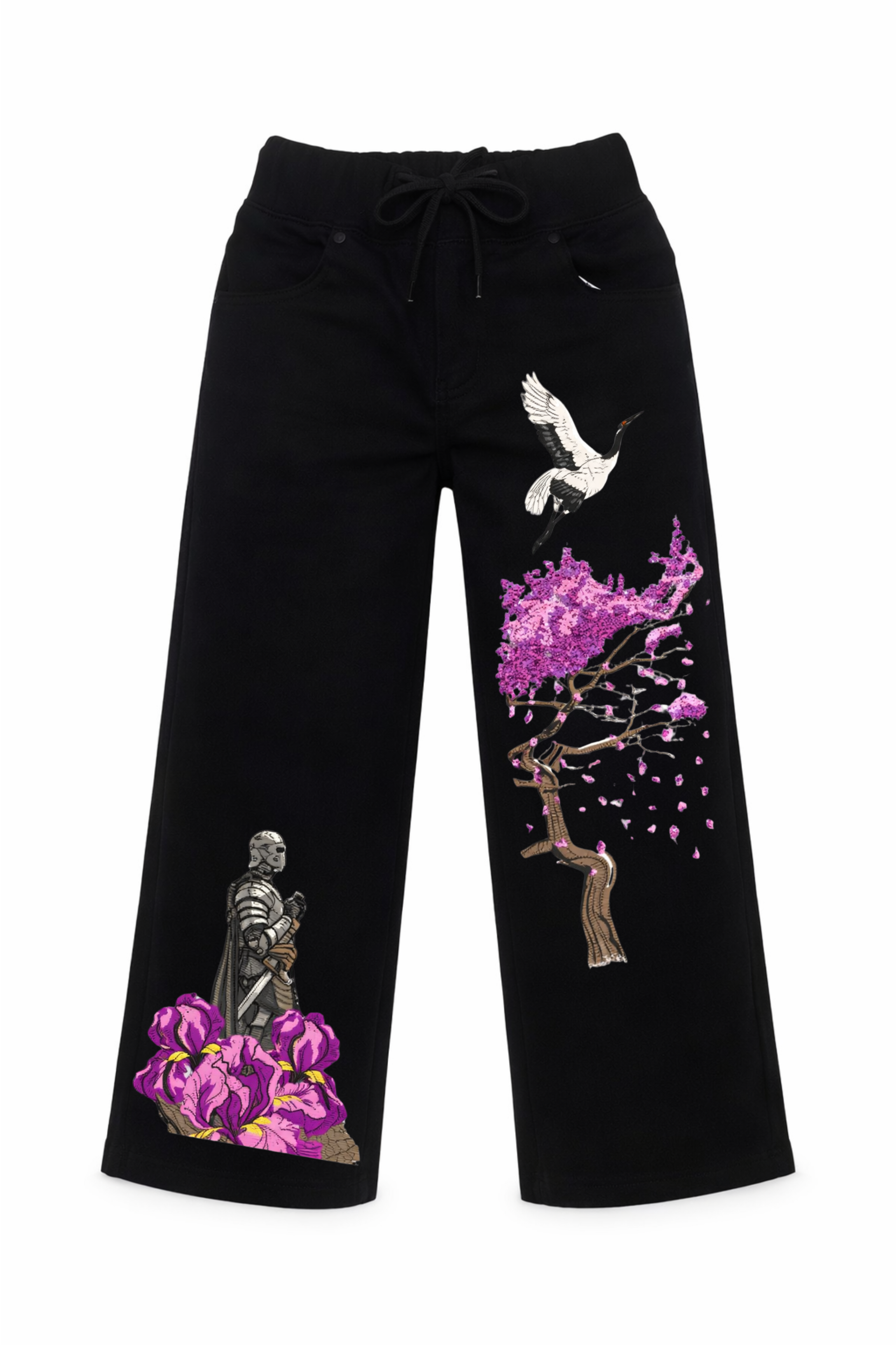 Sakura Warrior Graphic Denim Jeans