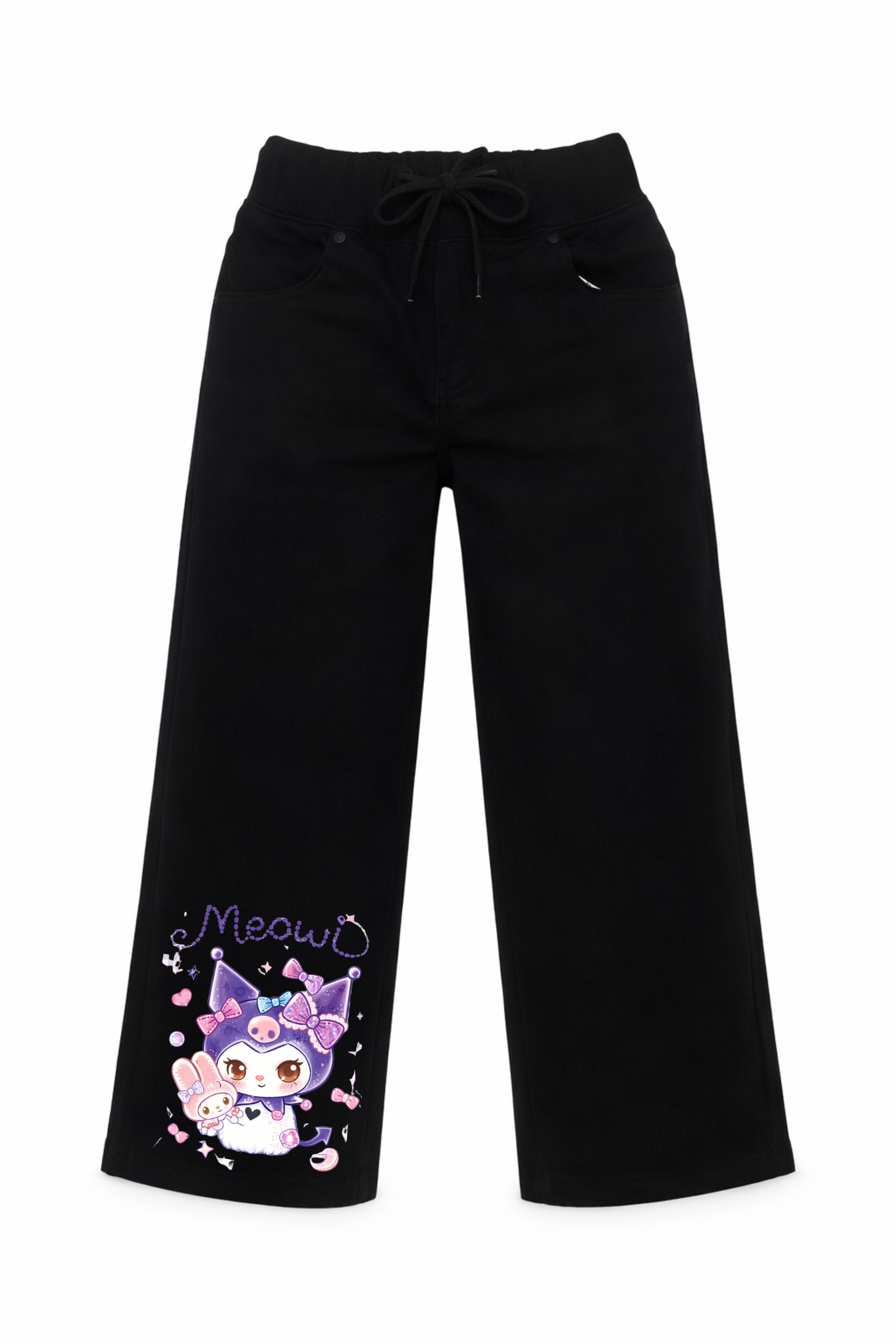 Meow Magic Graphic Denim Jeans