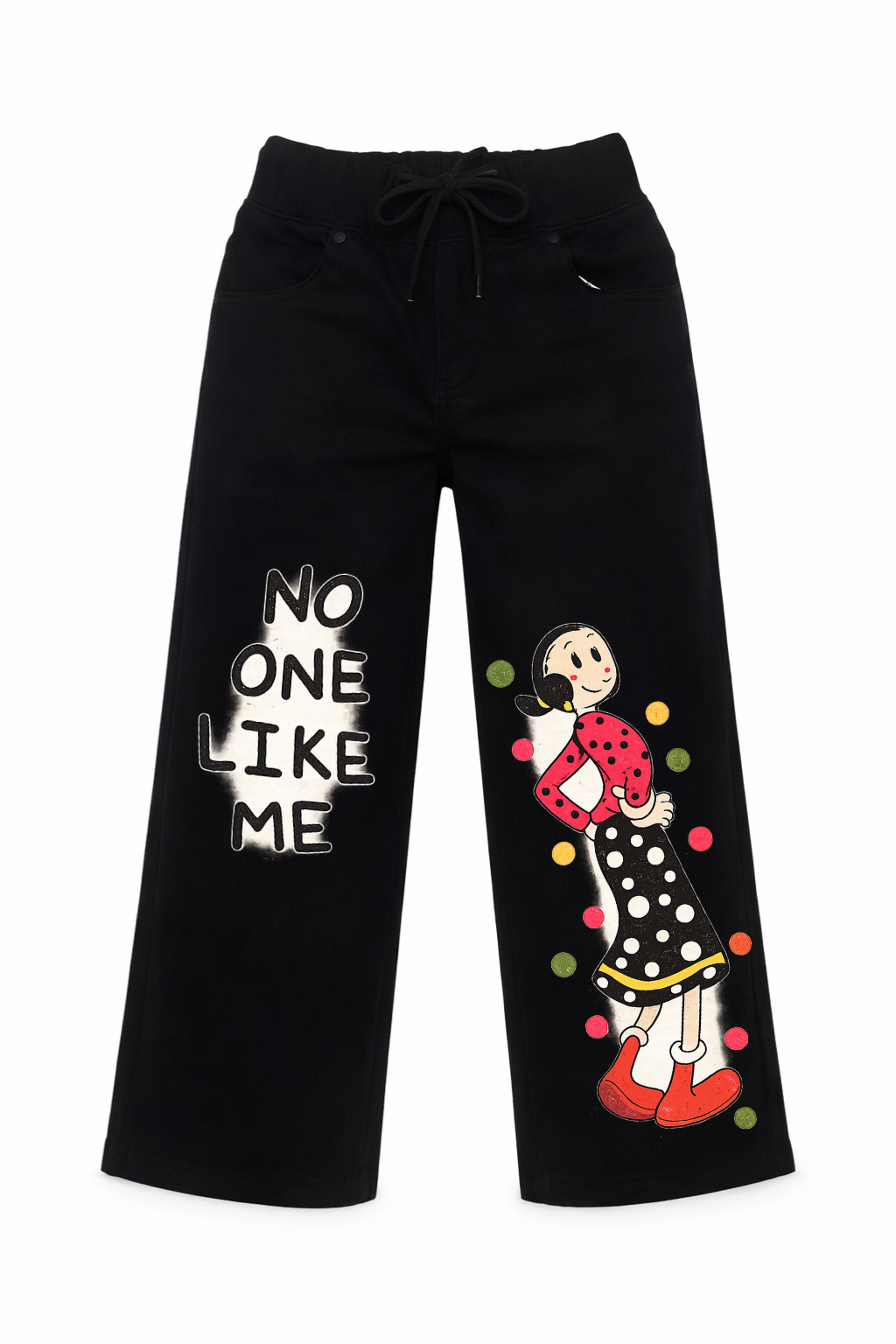 No One Like Me Wide Leg Printed Jeans