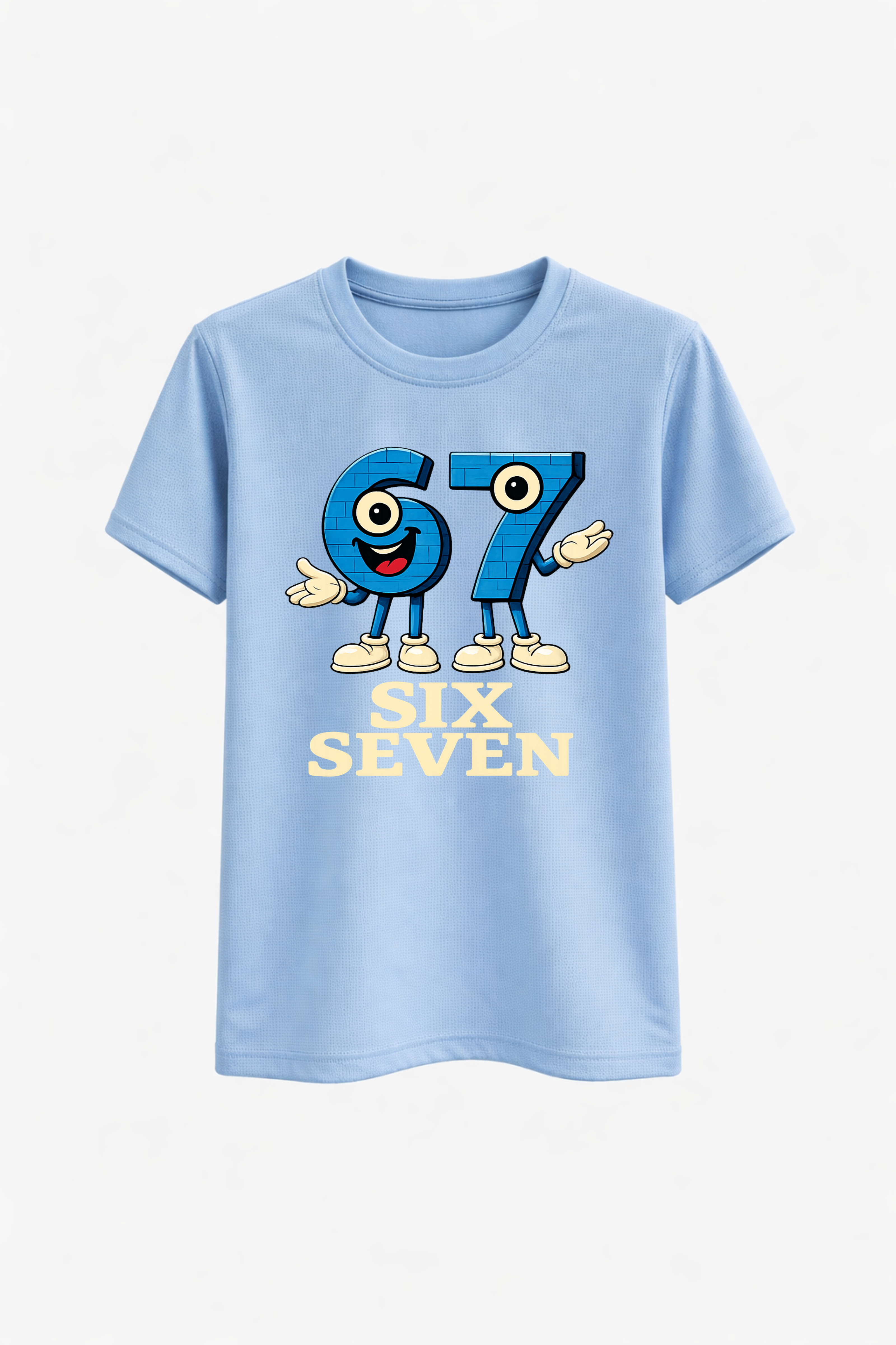 Six Seven Anime Blue Graphic Tee