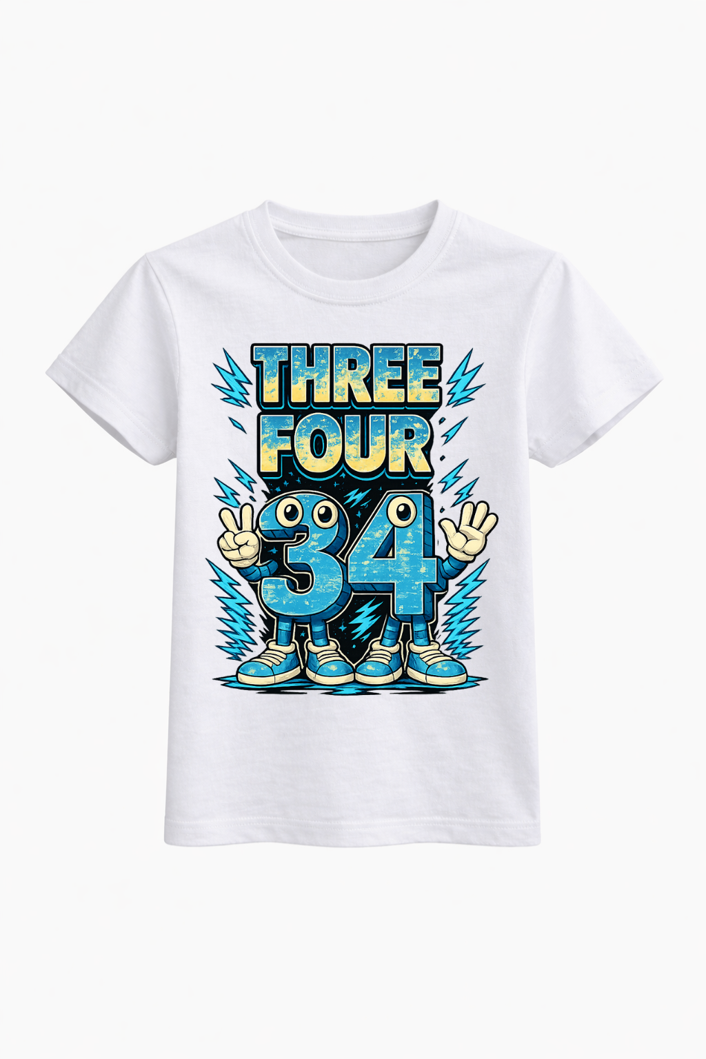 Three Four Digital Print Tee