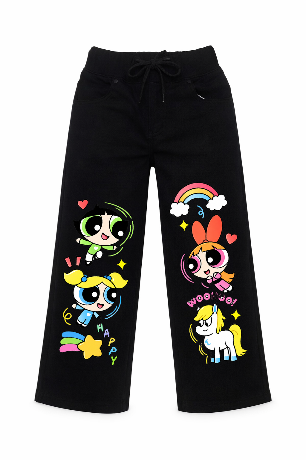 Powerpuff Rainbow Adventure Wide Leg Jeans