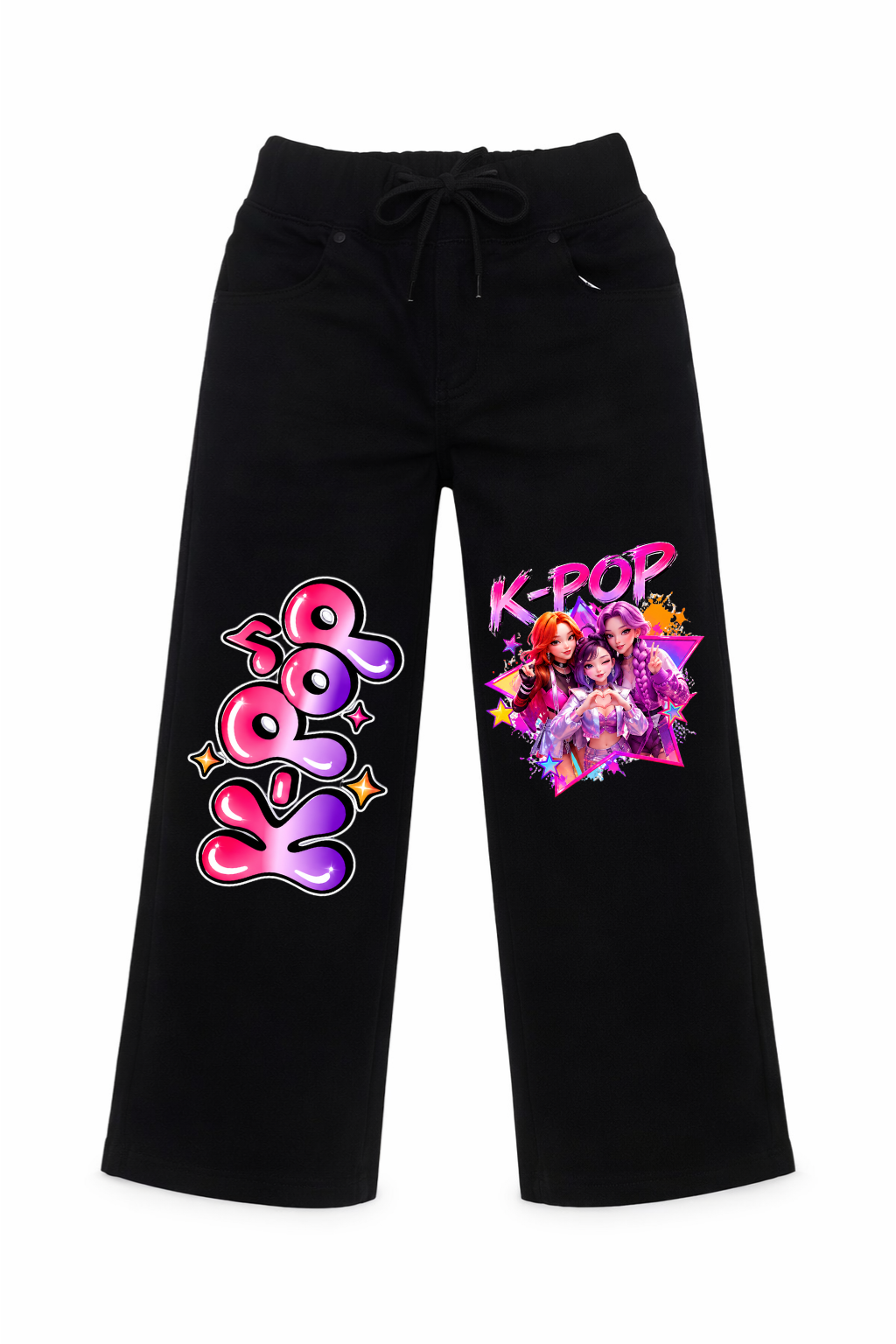 K-Pop Star Vibes Wide Leg Jeans