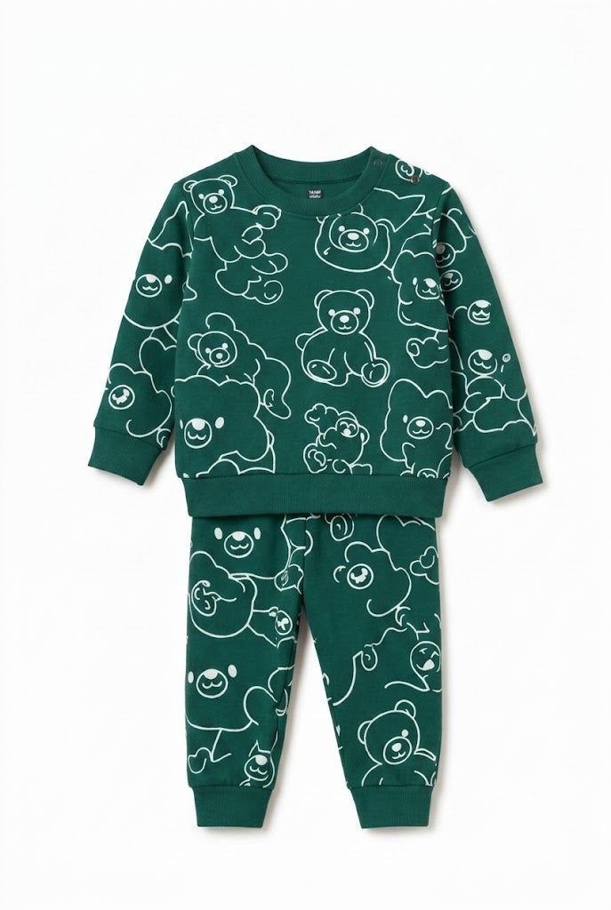 Green Bear Fleece Suit