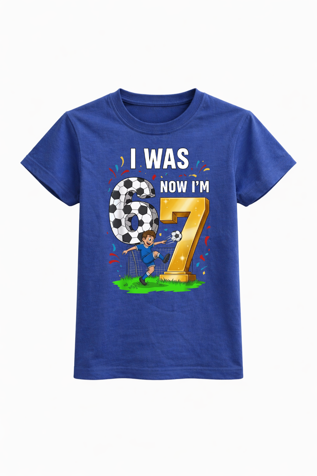 I Was 6 Now I’m 7 Football Birthday Tee