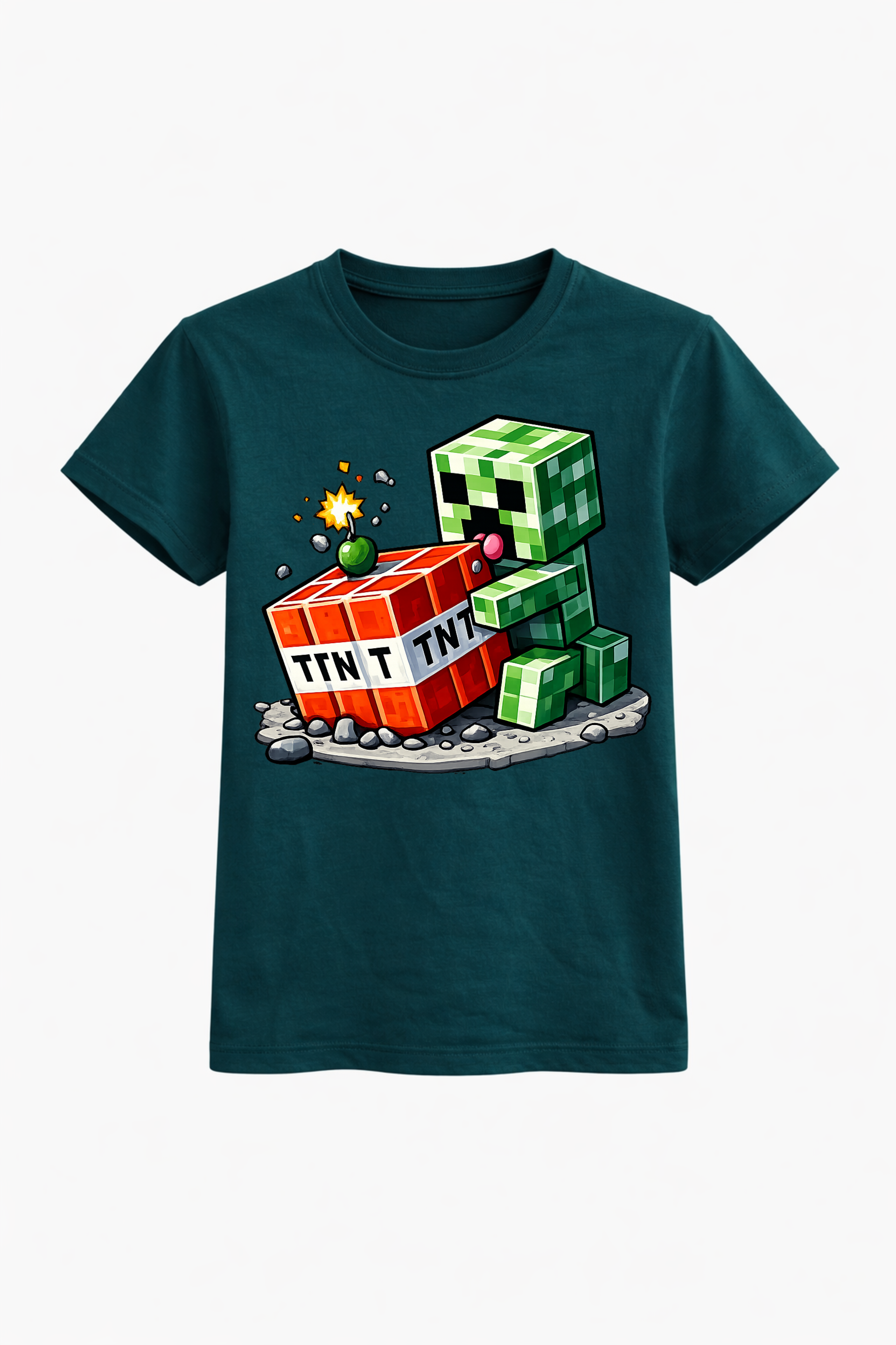 Minecraft TNT and Creeper Graphic Tee