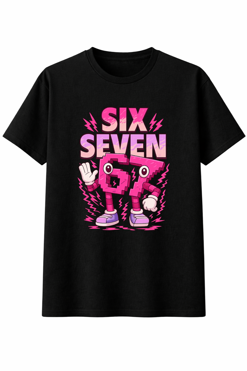 Six Seven 67 Pink Graphic Tee