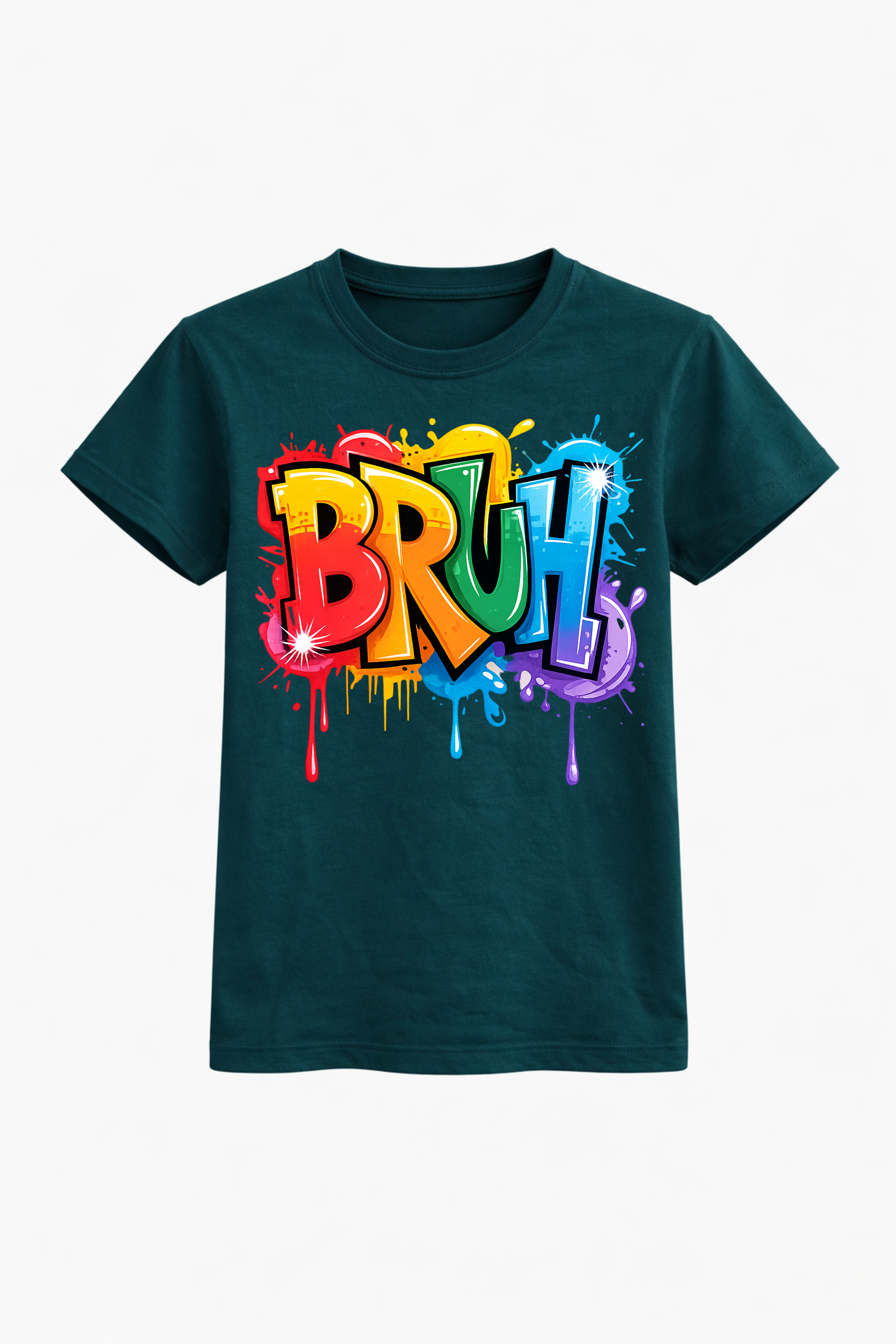 "BRUH" Graffiti Print Tee