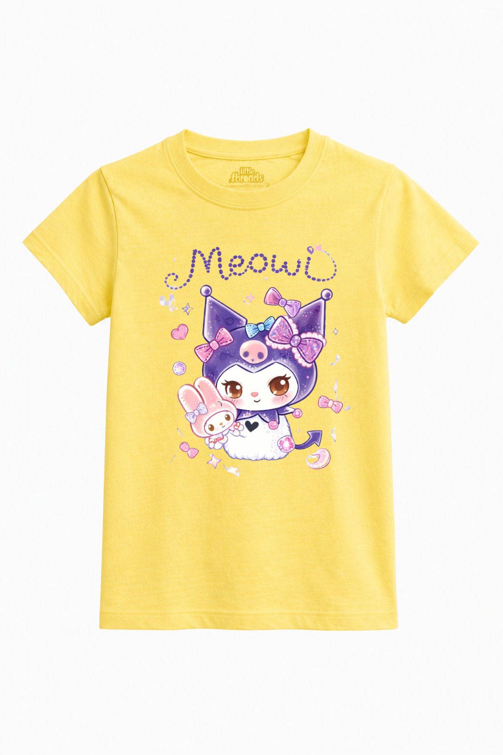 Cute Kawaii Kitty Girl Kids T-Shirt