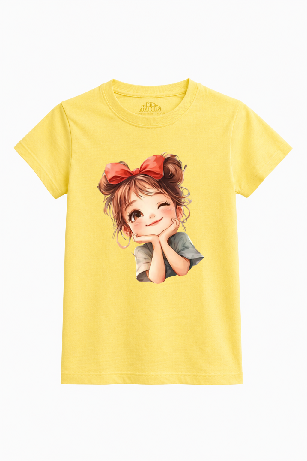 Cute Little Girl Portrait Kids T-Shirt
