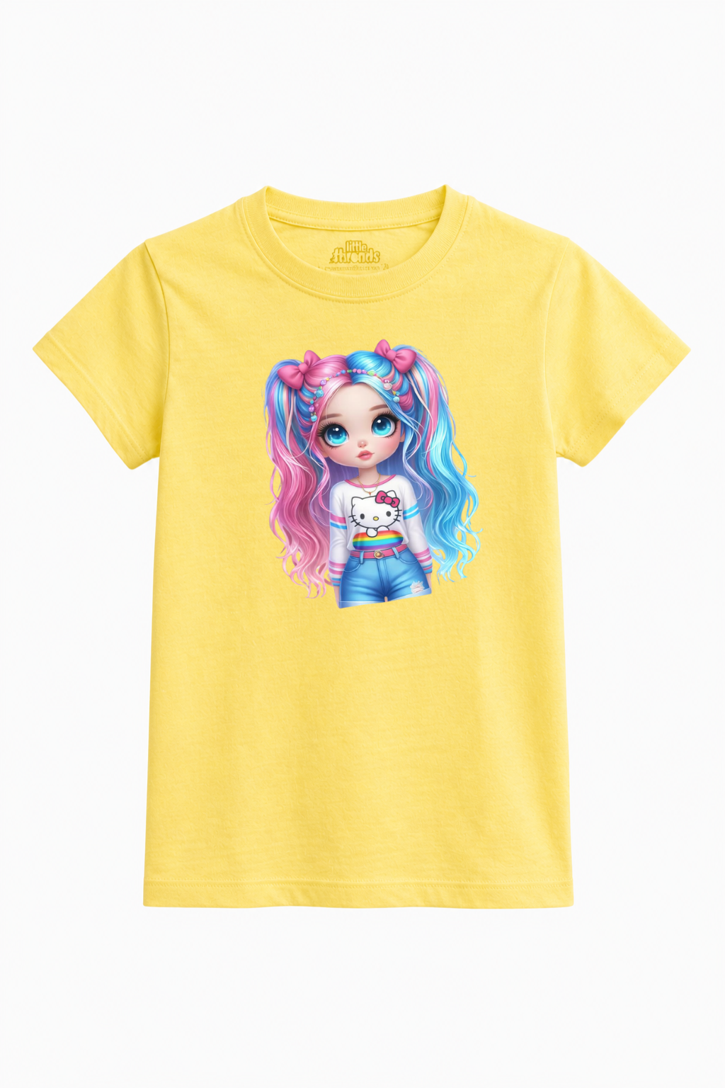 Rainbow Doll Girl Tee