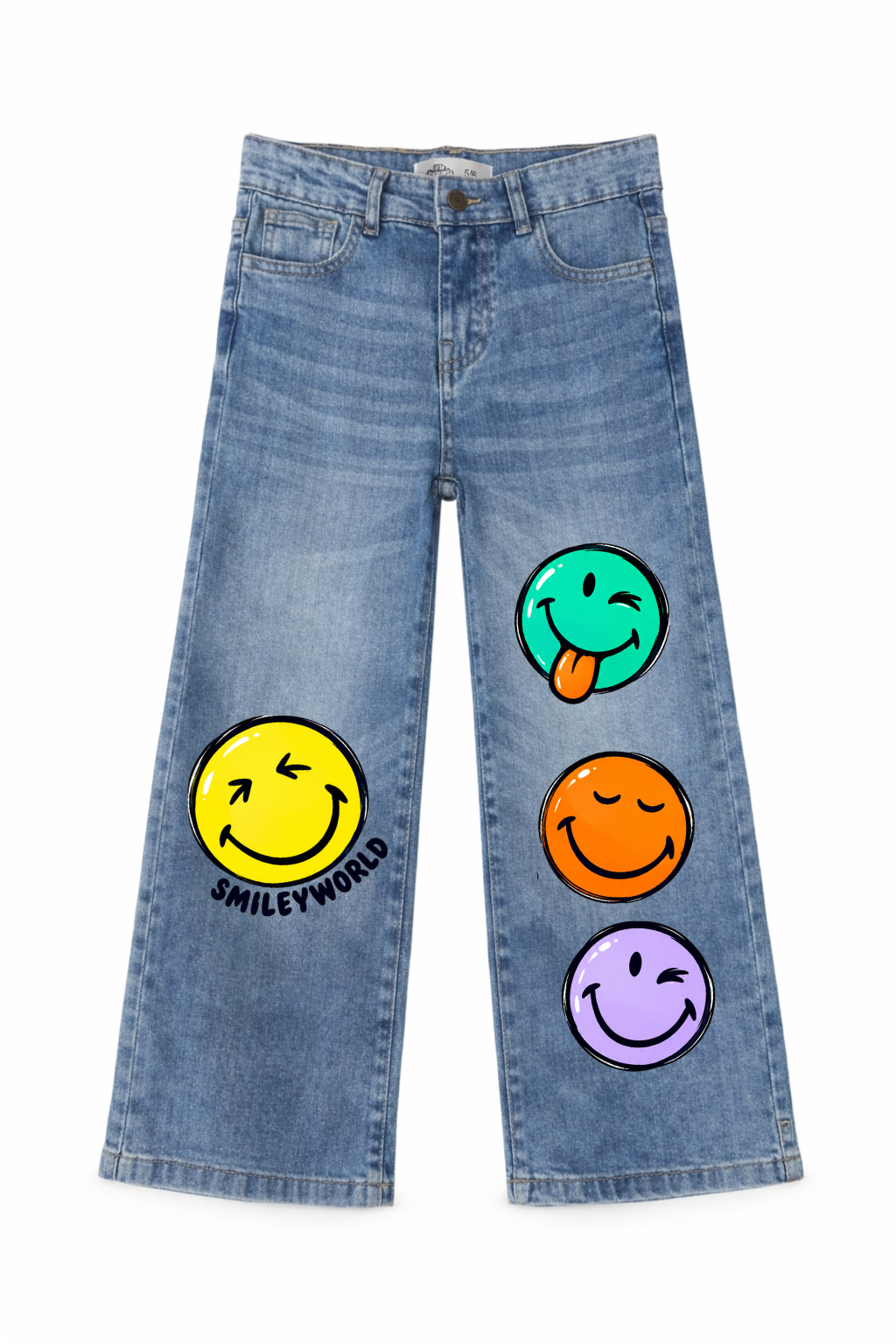 Smiley Pop Graphic Jeans