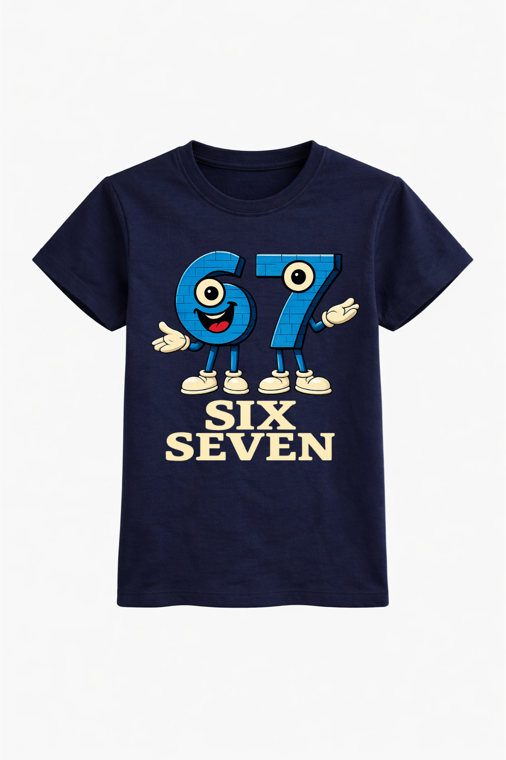 Six Seven Anime Blue Graphic Tee