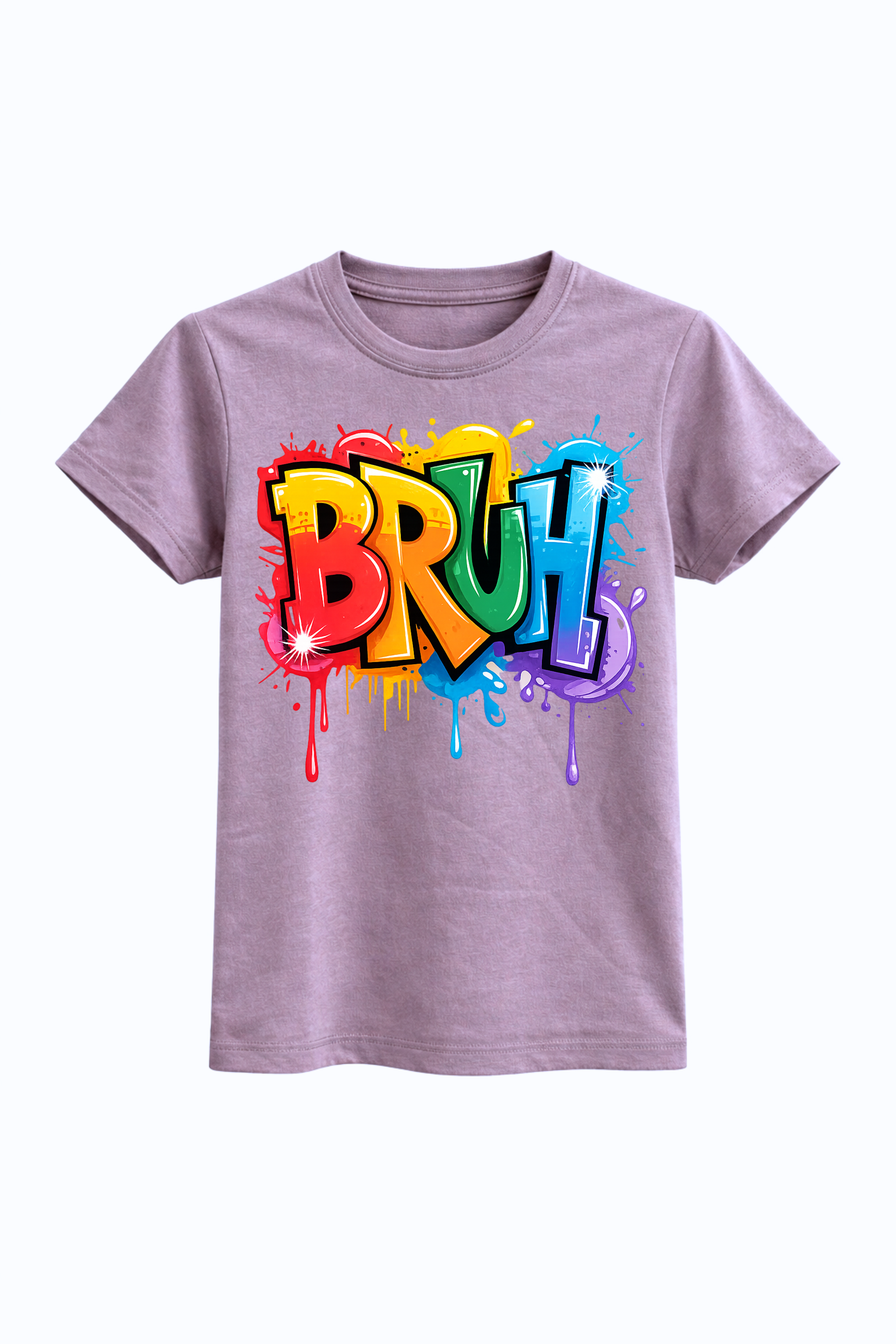 "BRUH" Graffiti Print Tee