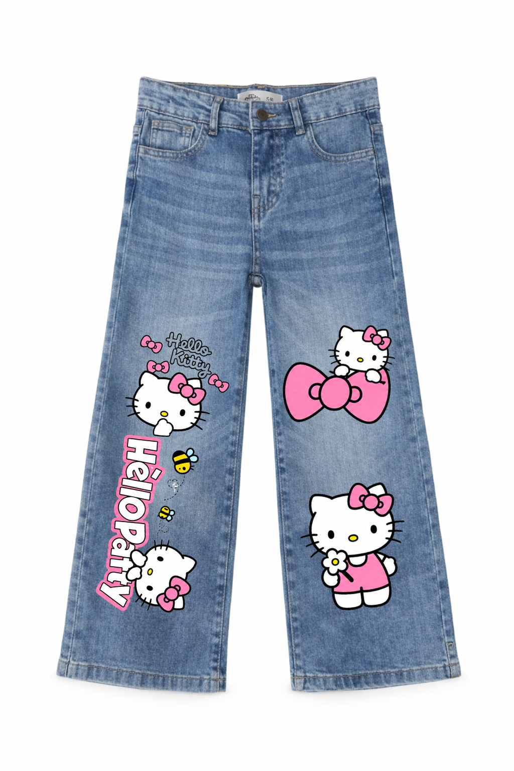 Hello Kitty Bow & Bloom Wide Leg Jeans