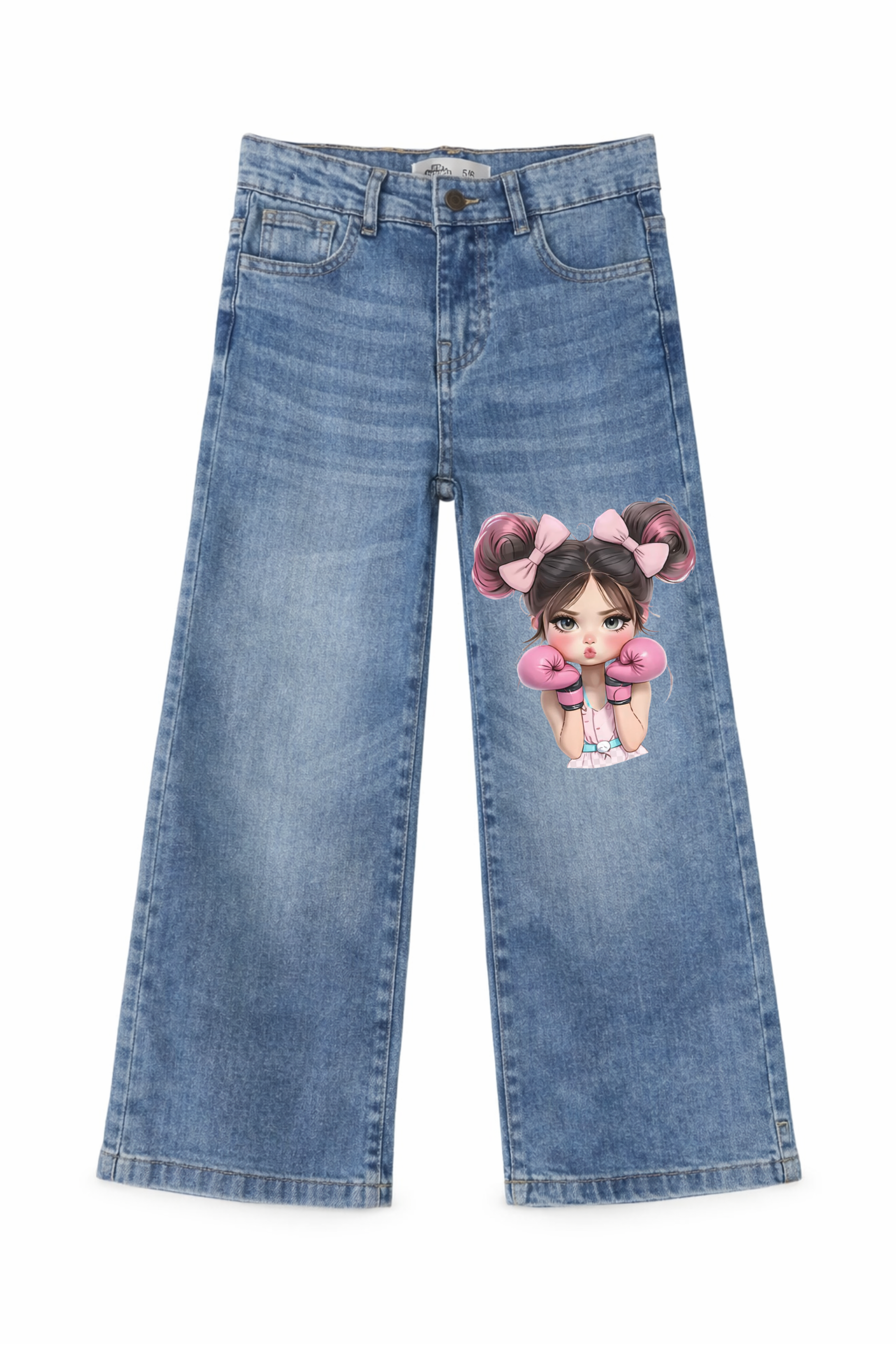 Pink Punch Graphic Denim Jeans