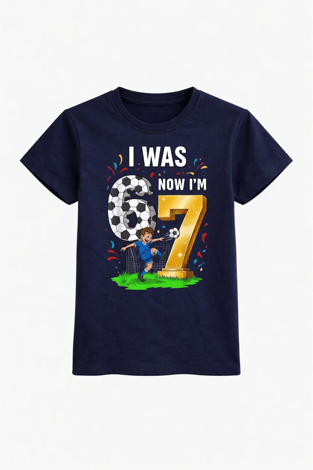 I Was 6 Now I’m 7 Football Birthday Tee