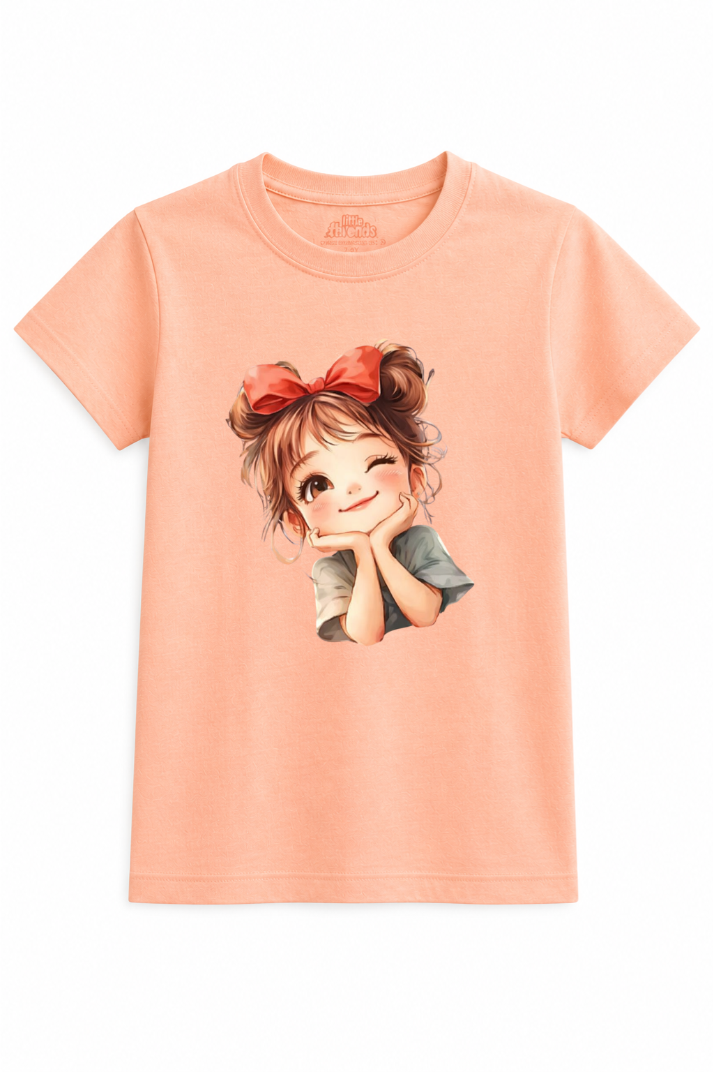 Cute Little Girl Portrait Kids T-Shirt