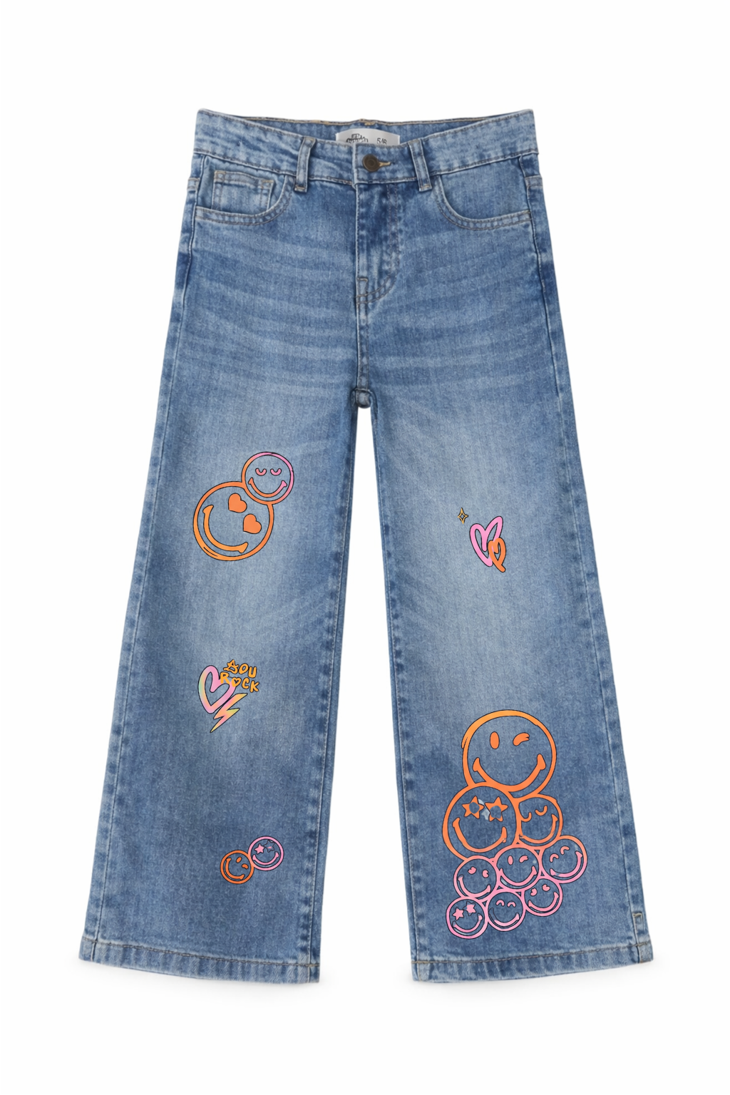 Happy Mood Wide Leg Jeans
