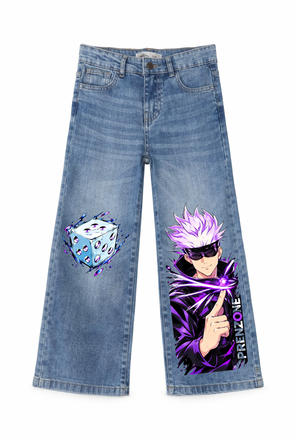 Gojo Dice Domain Graphic Jeans
