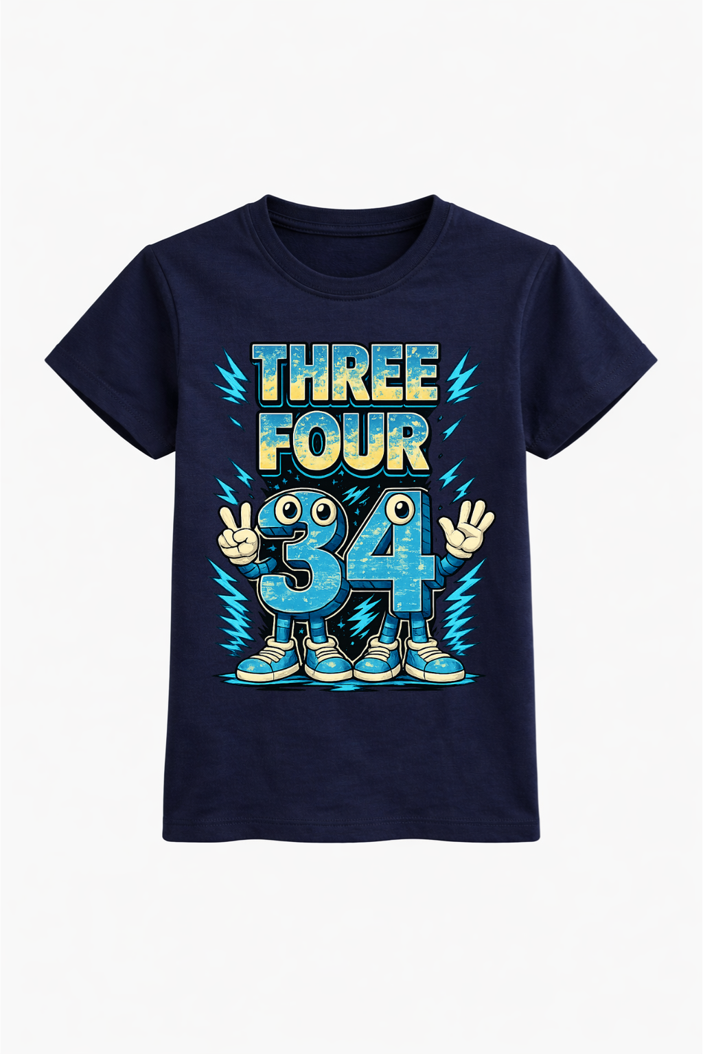 Three Four Digital Print Tee