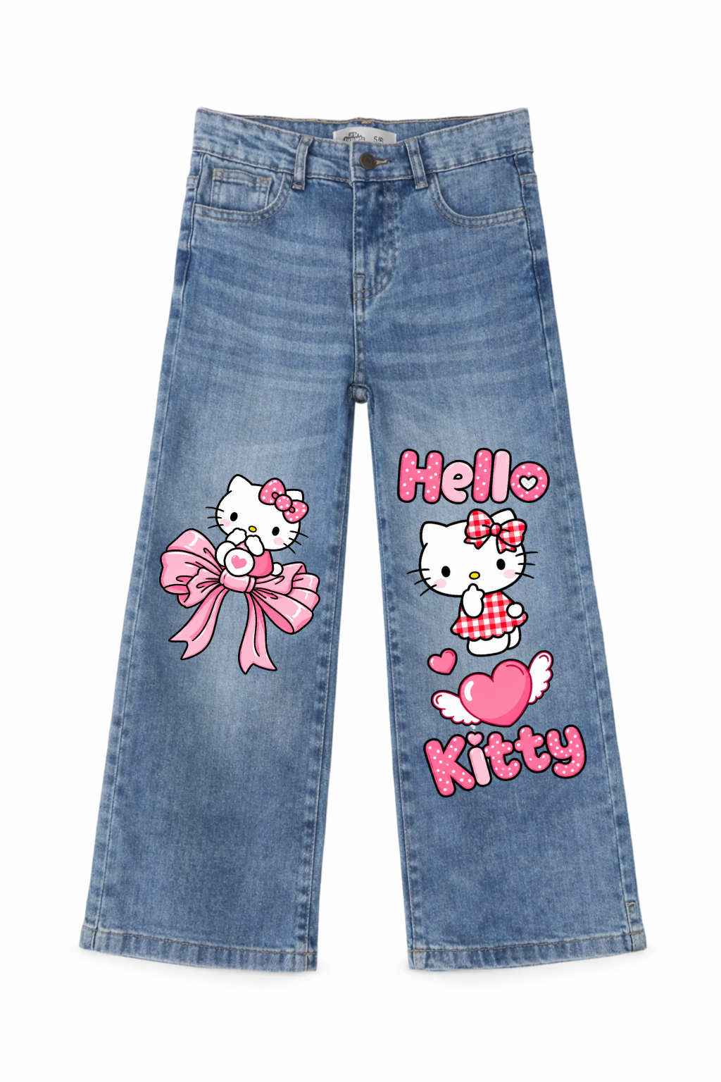 Hello Kitty Pretty Bow Wide Leg Jeans