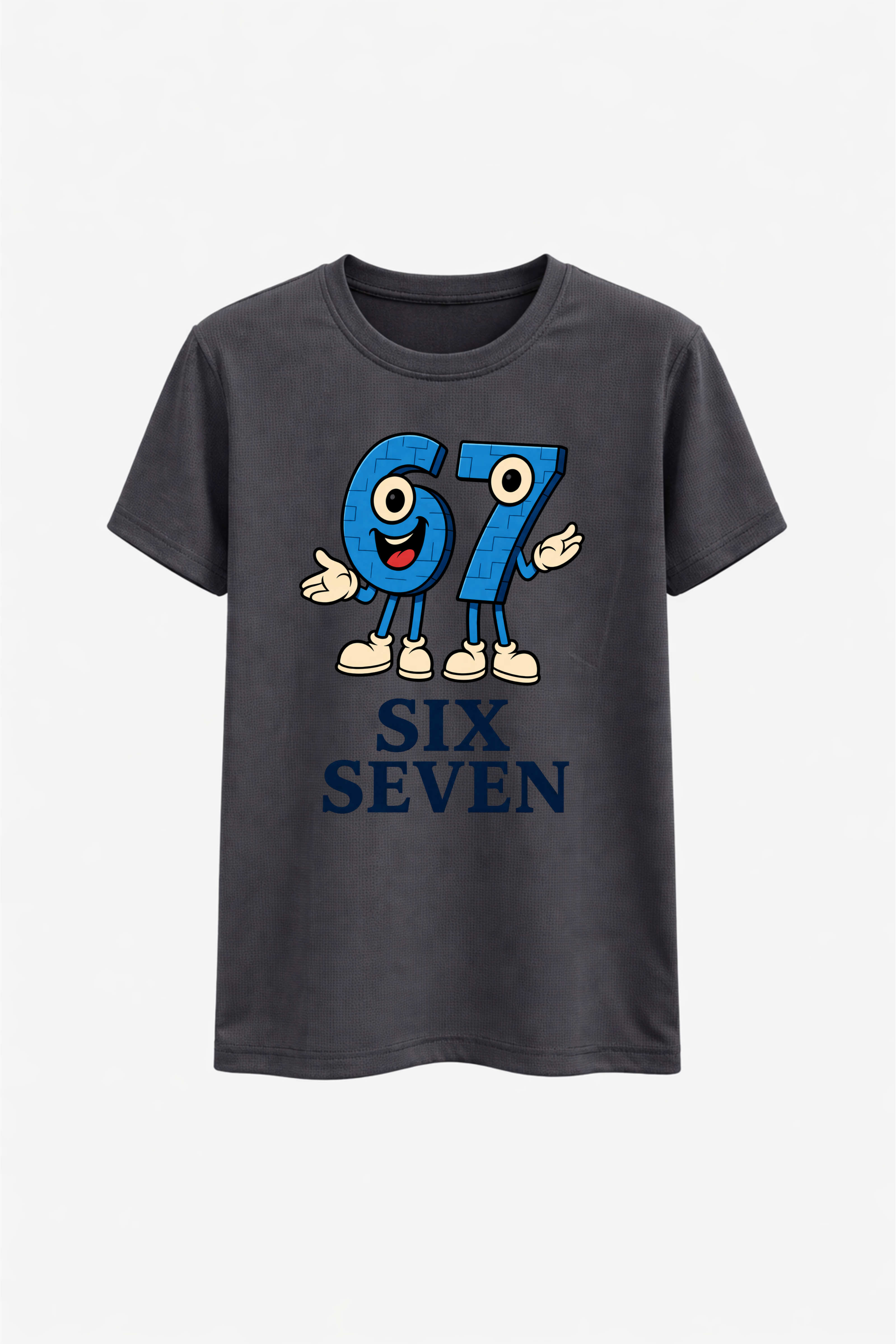 Six Seven Anime Bold Blue Graphic Tee