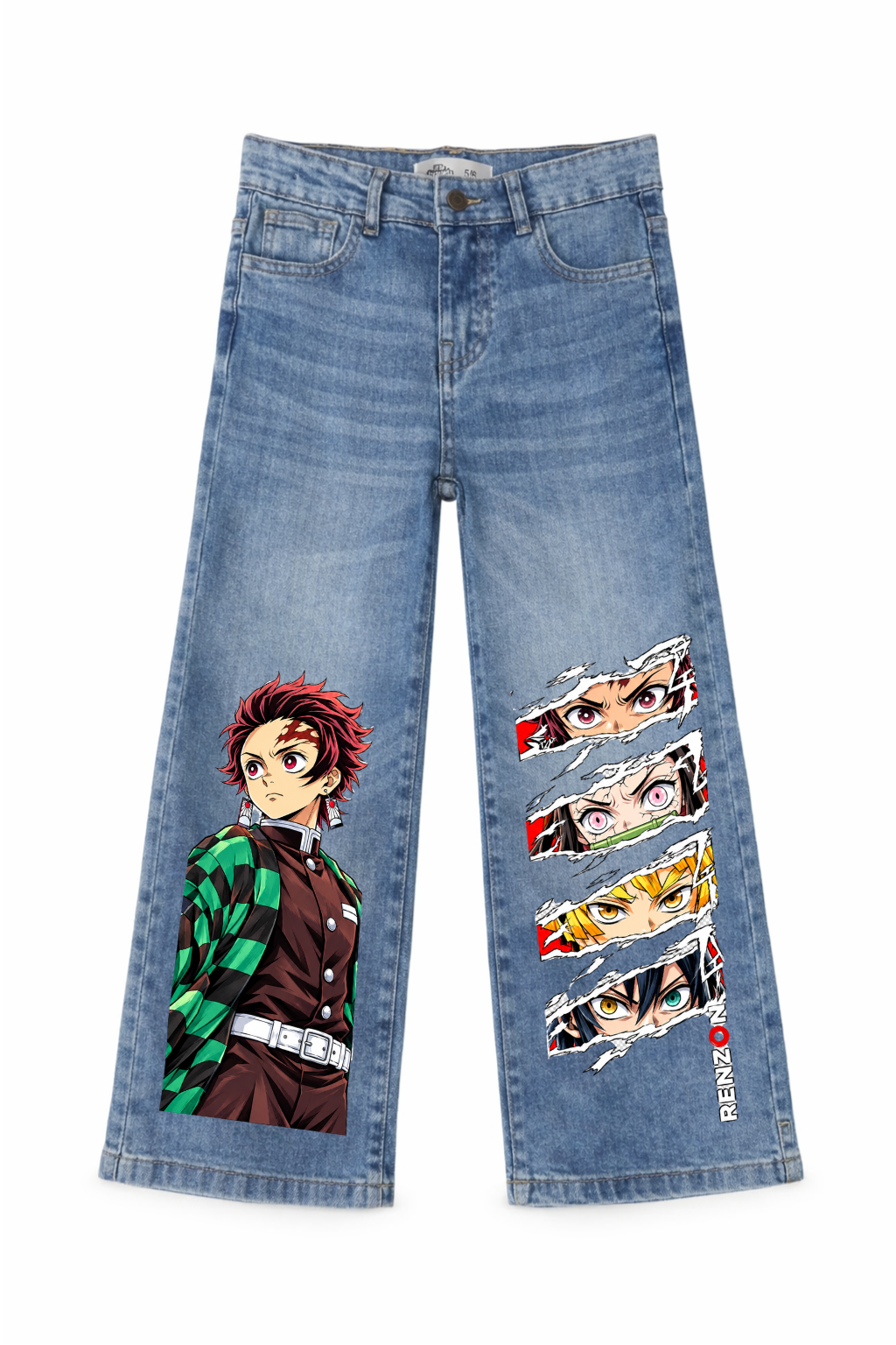 Tanjiro Kamado Demon Slayer Graphic Wide Leg Jeans