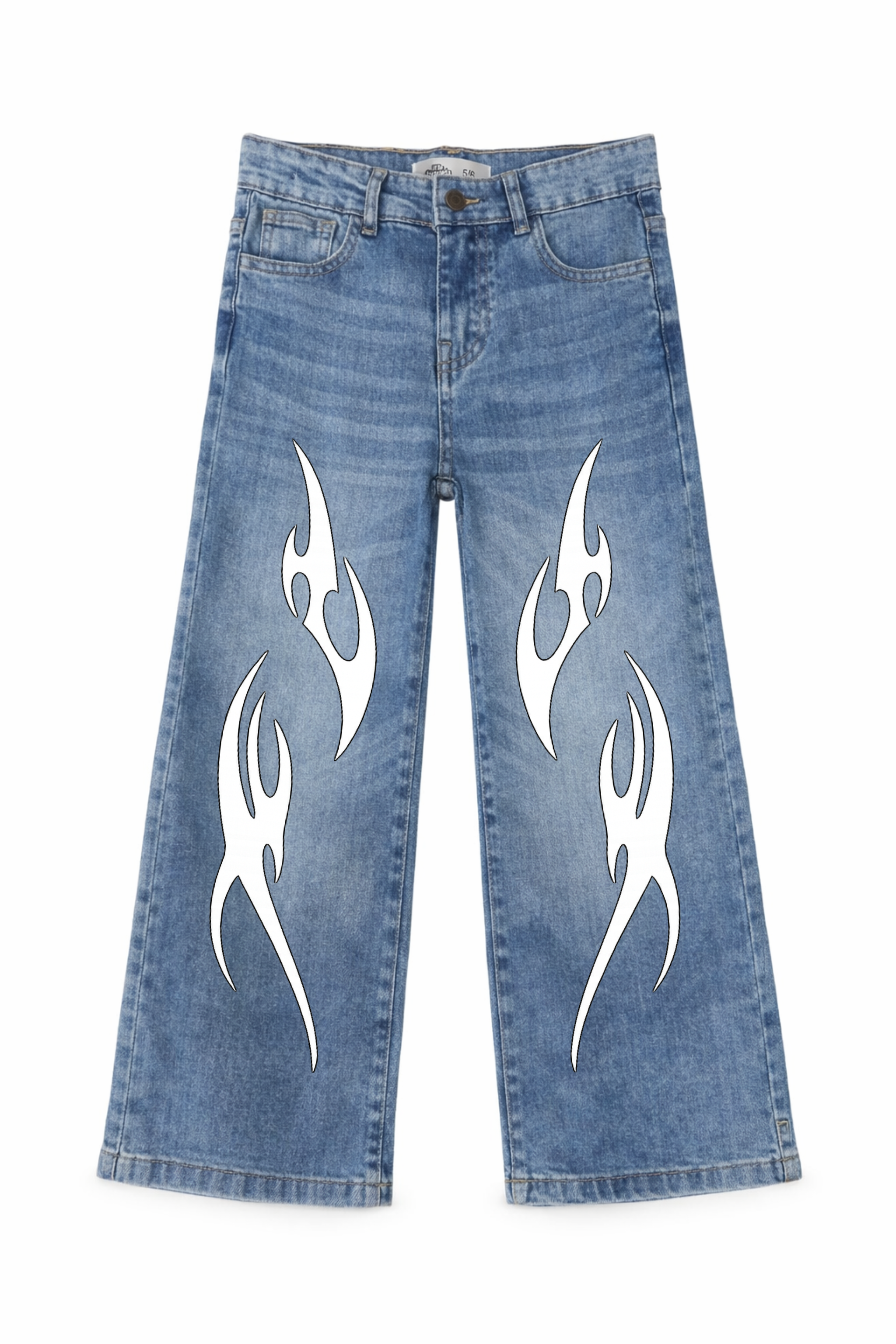 Flame Tribal Denim Jeans
