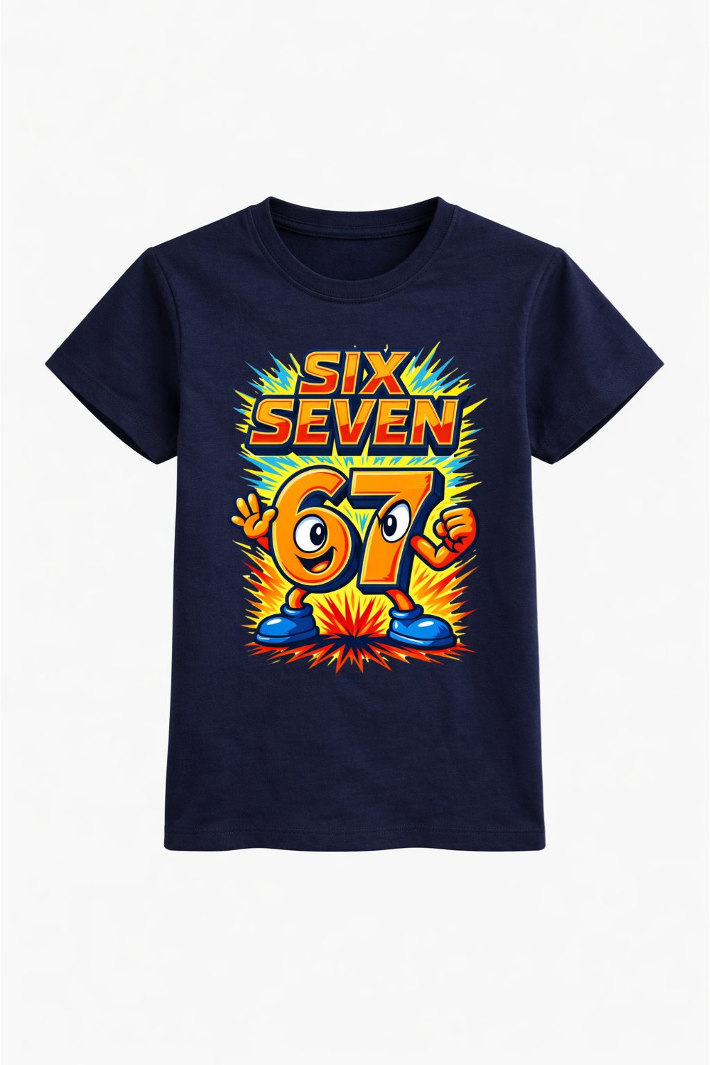 Six Seven Orange Splash Graphic Tee