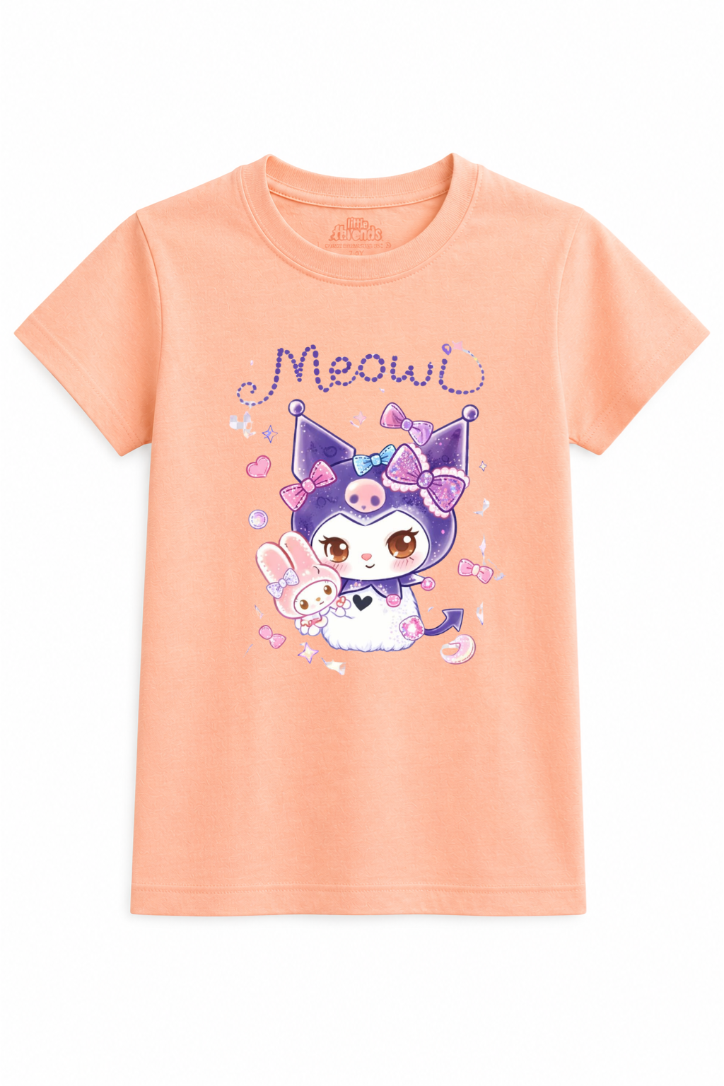 Cute Kawaii Kitty Girl Kids T-Shirt