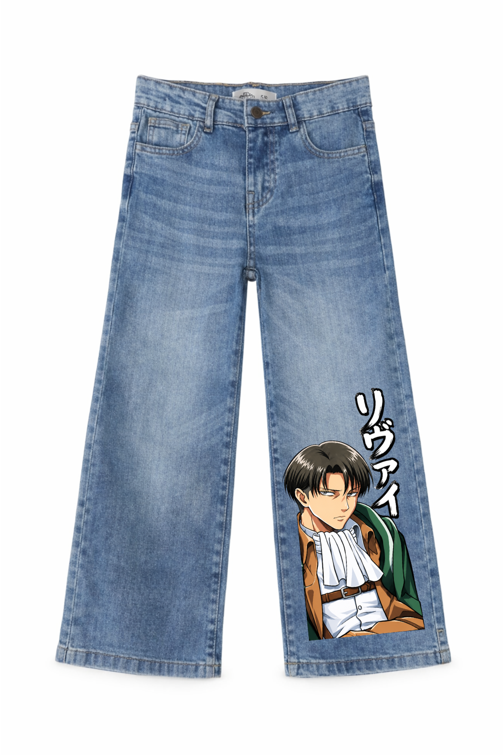 Levi Ackerman Captain Graphic Jeans