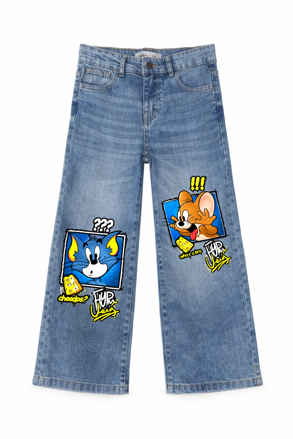 Tom & Jerry Cheese Chase Graphic Jeans