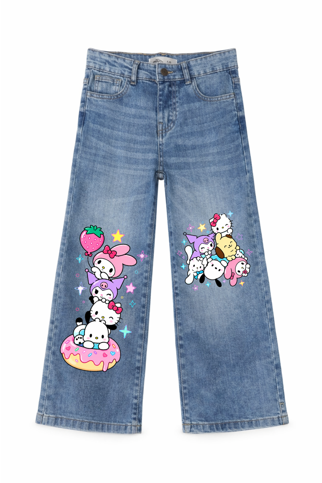 Sweet Sanrio Donut Friends Wide Leg Jeans