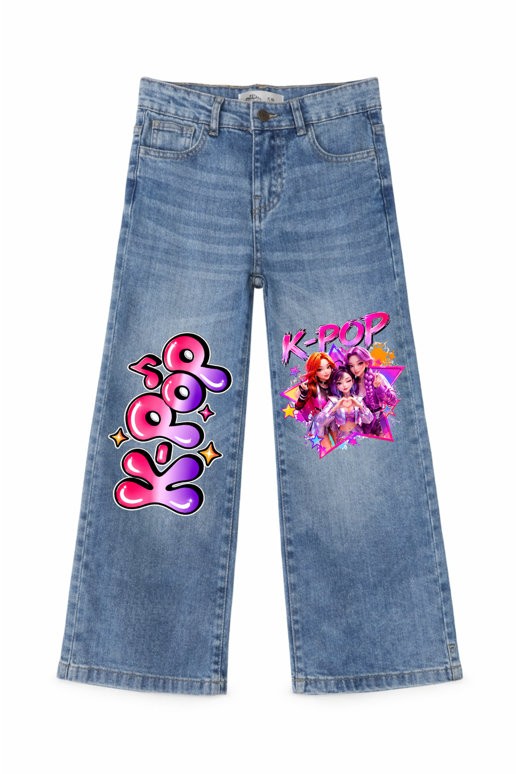 K-Pop Star Vibes Wide Leg Jeans