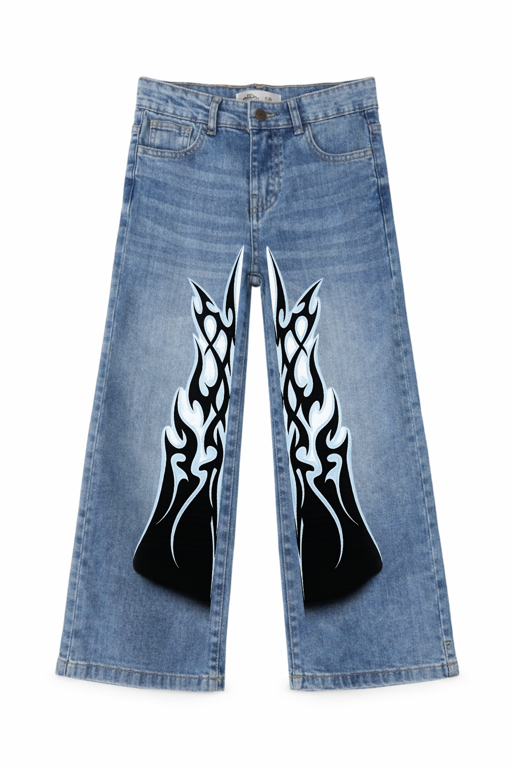Midnight Flame Graphic Jeans