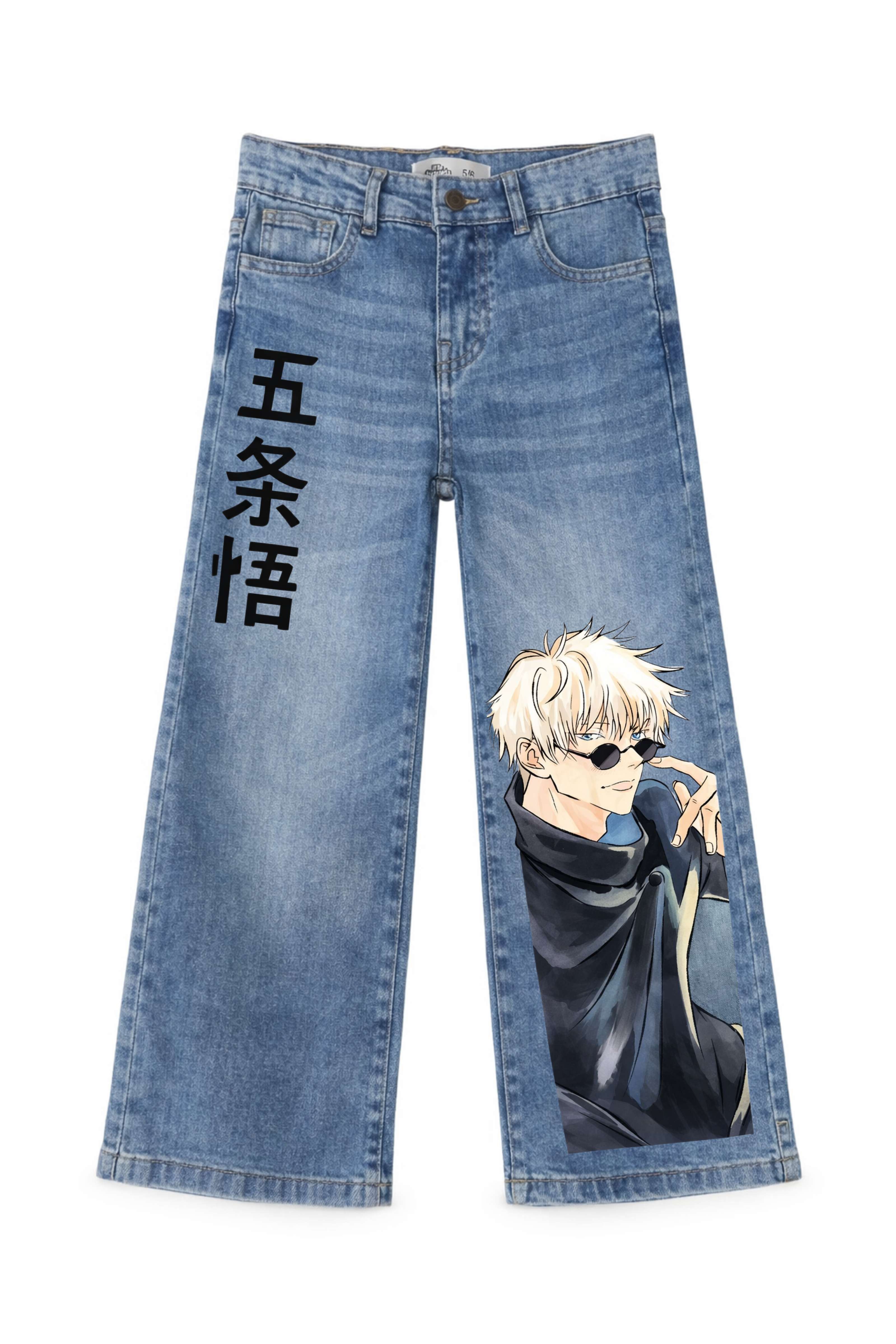 Anime Portrait Graphic Denim Jeans