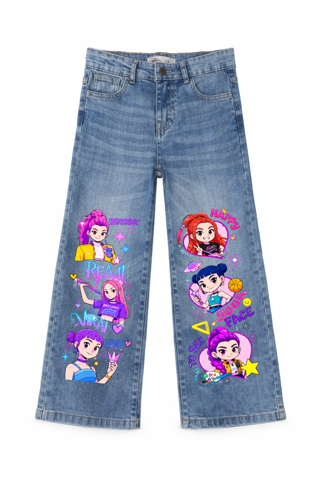 Beatrix & Friends Pop Star Wide Leg Jeans