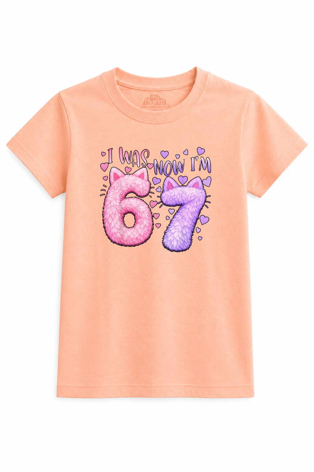 I Was 6 Now I’m 7 Princess Birthday Tee