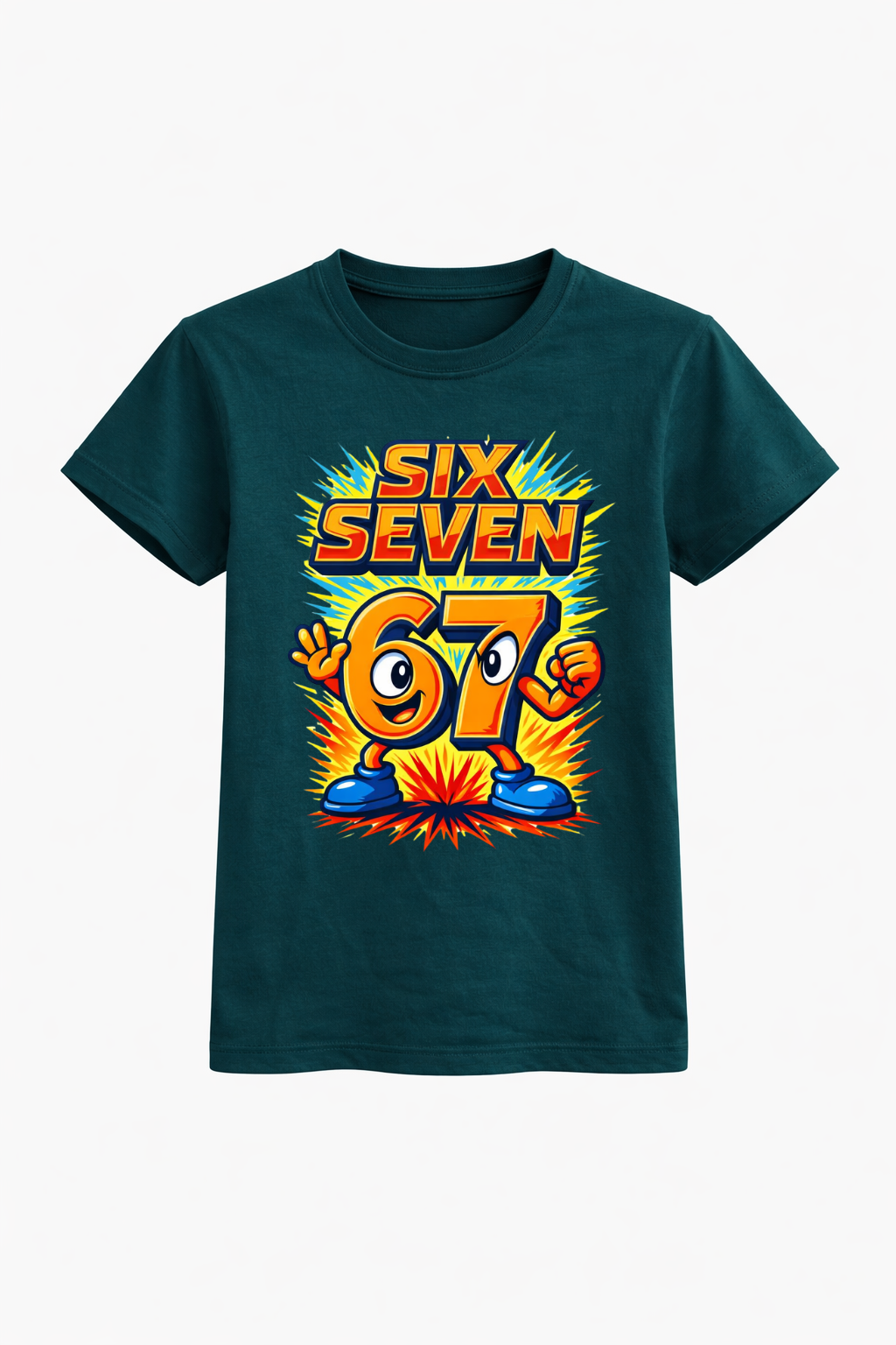 Six Seven Orange Splash Graphic Tee