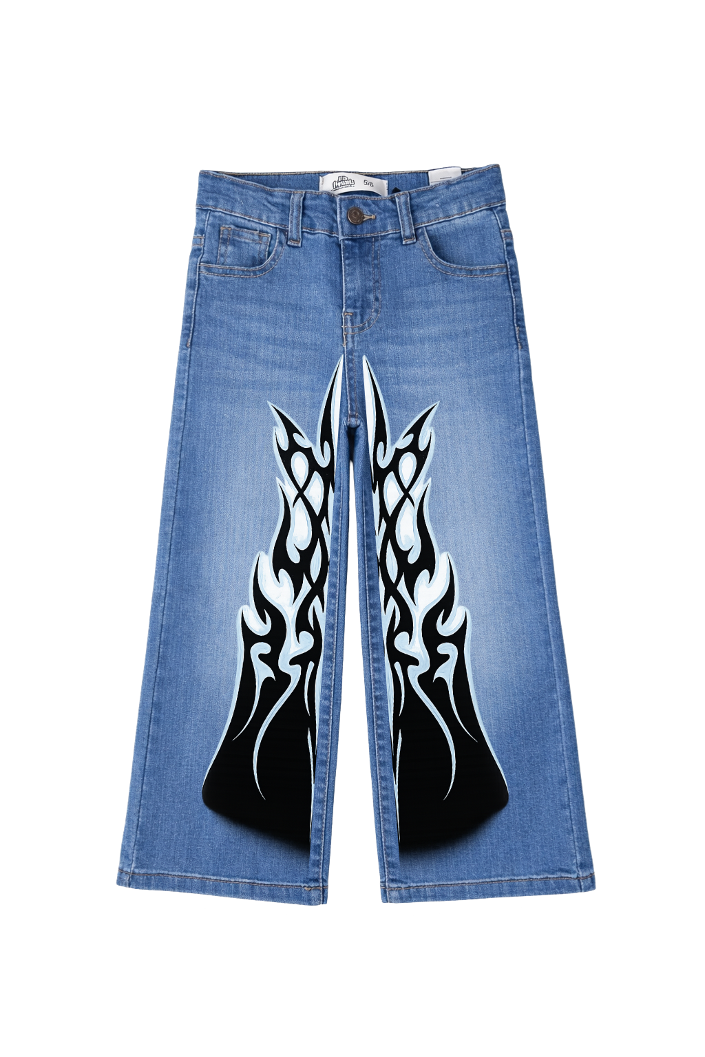 Midnight Flame Graphic Jeans