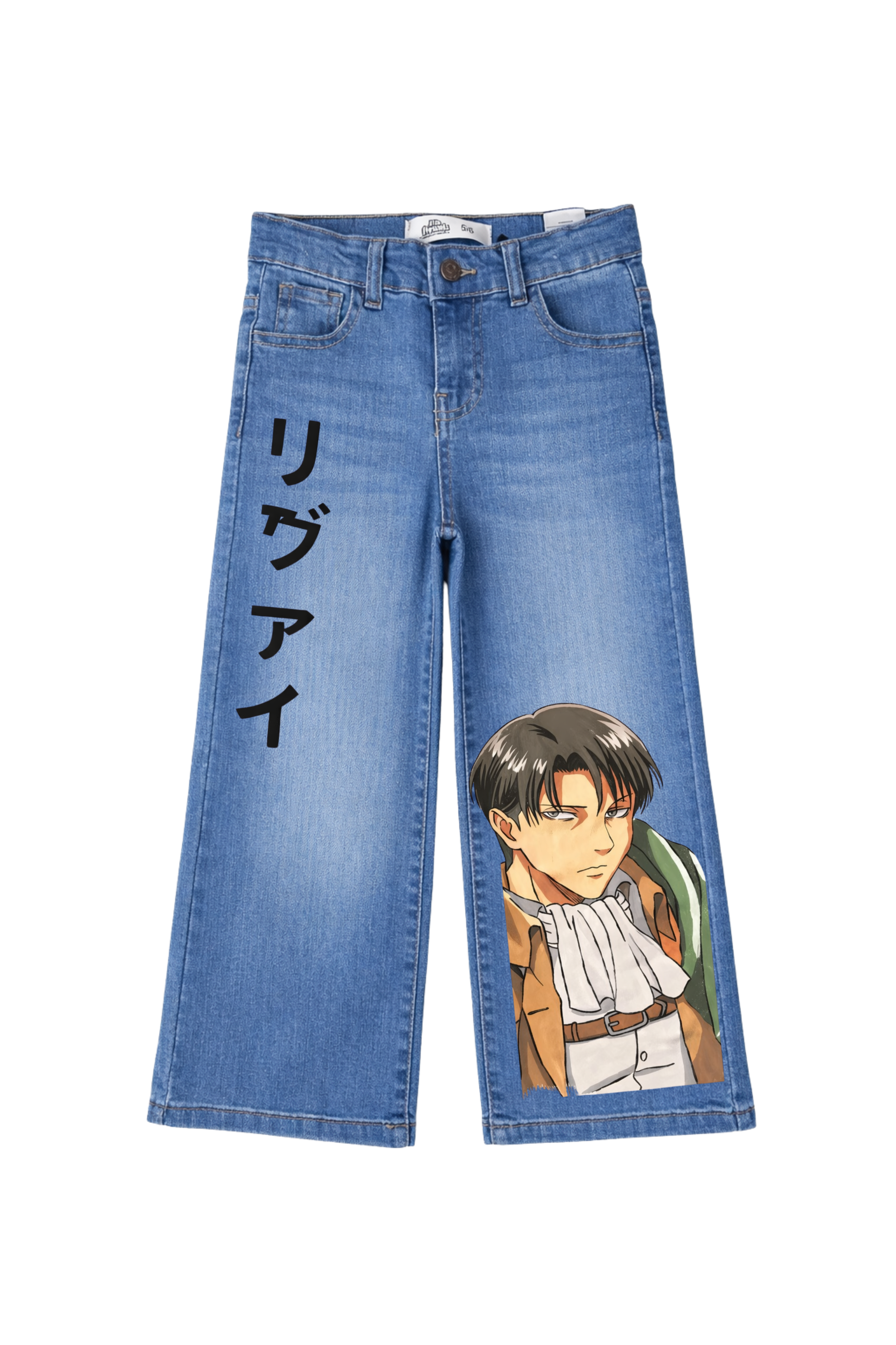 Minimal Anime Portrait Denim Jeans