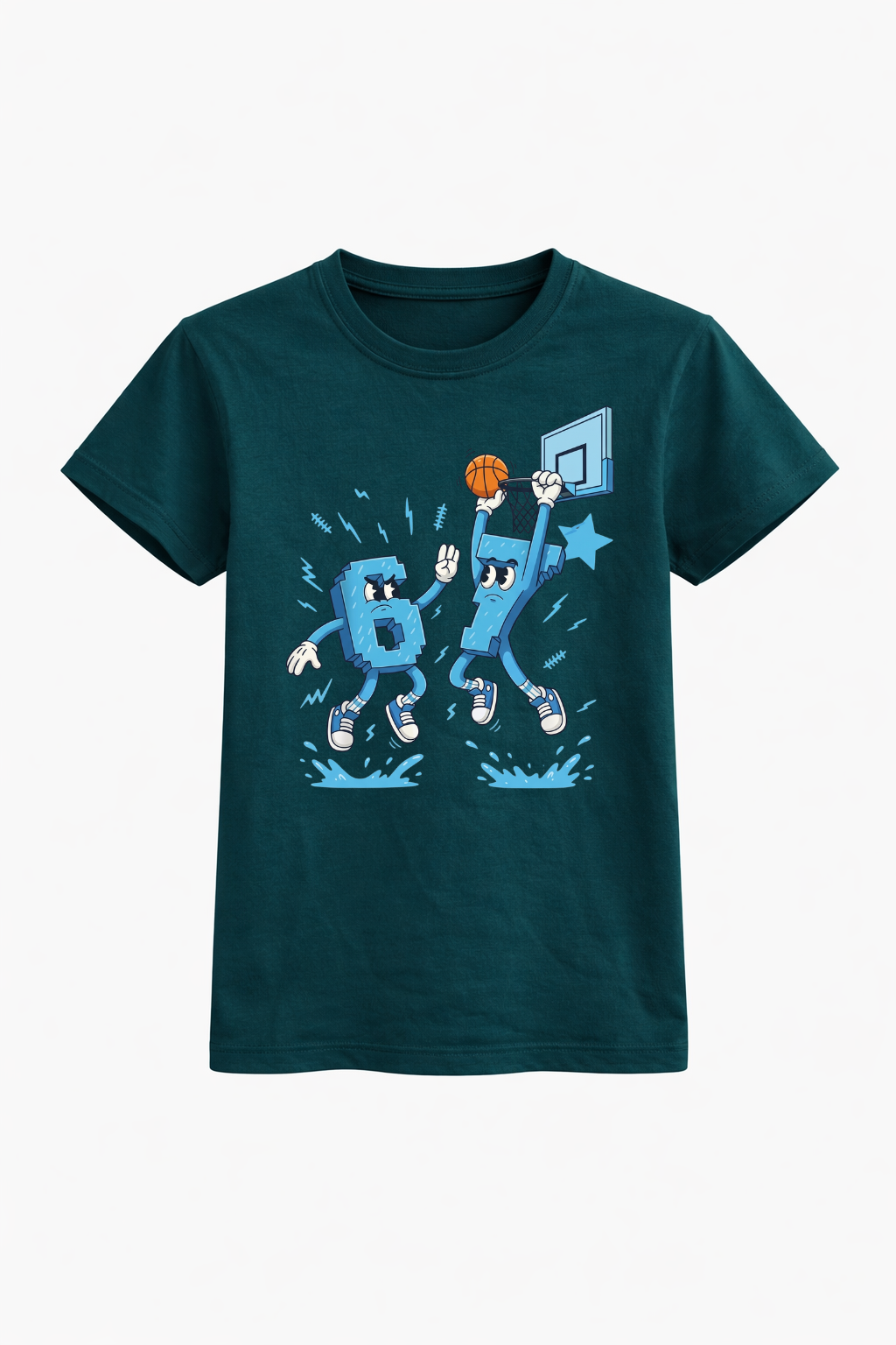 6 7 Basketball Birthday Tee