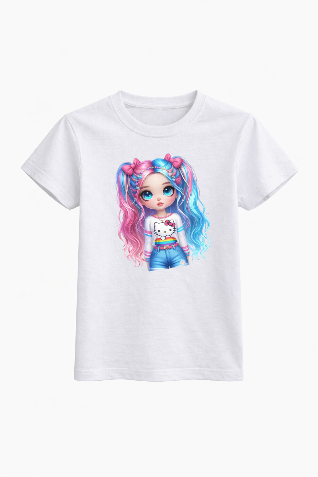 Rainbow Doll Girl Tee
