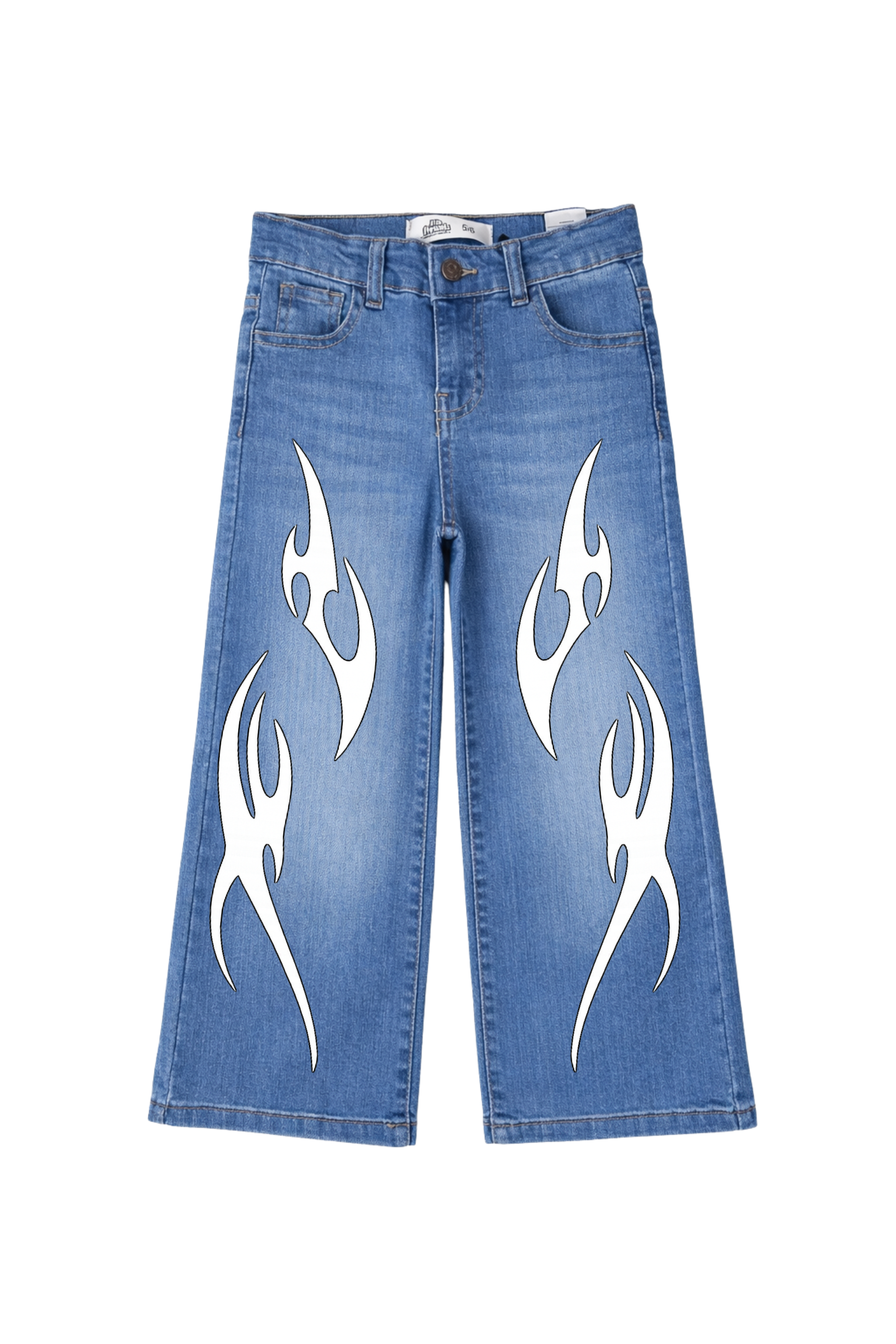 Flame Tribal Denim Jeans