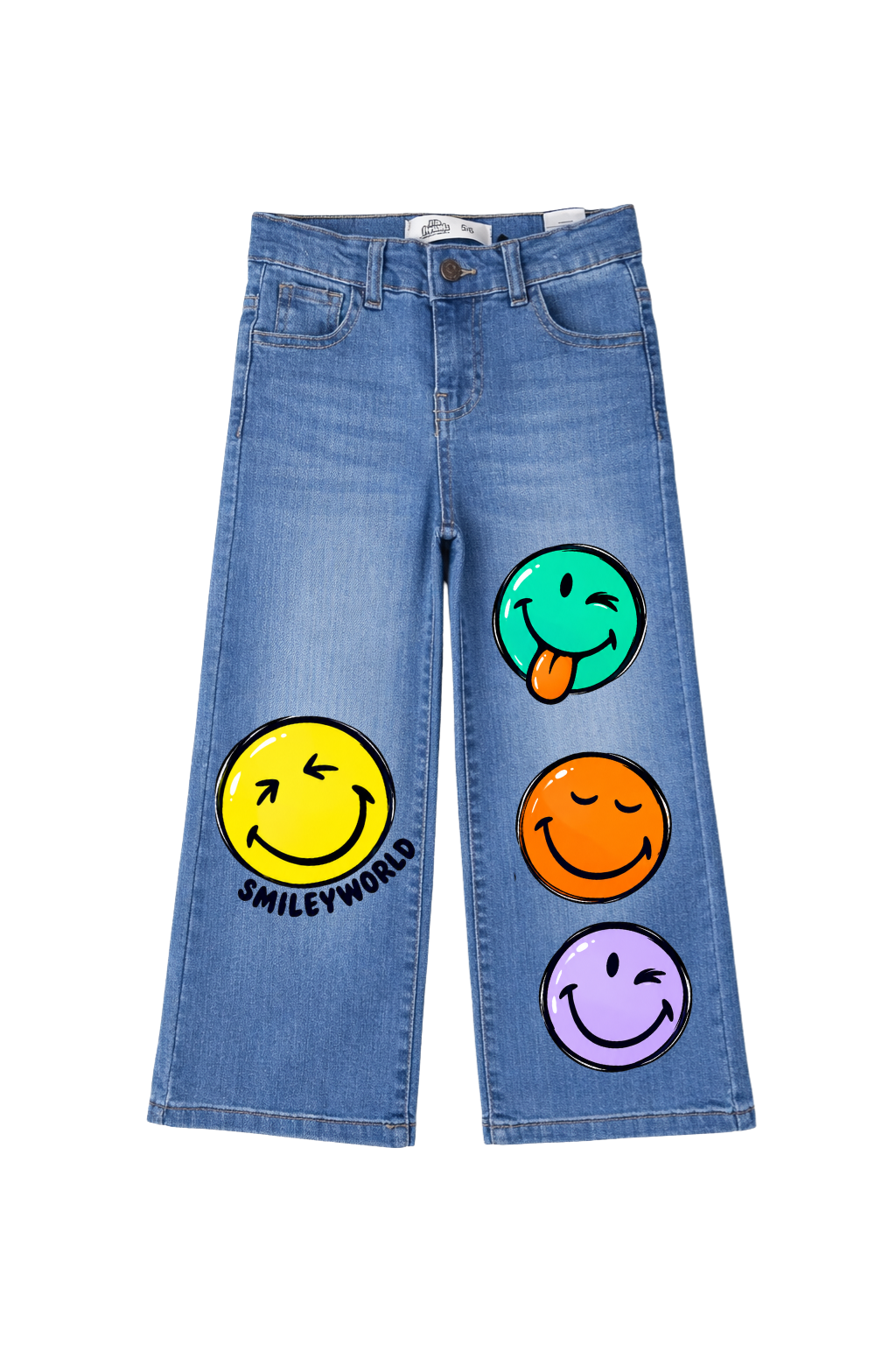 Smiley Pop Graphic Jeans